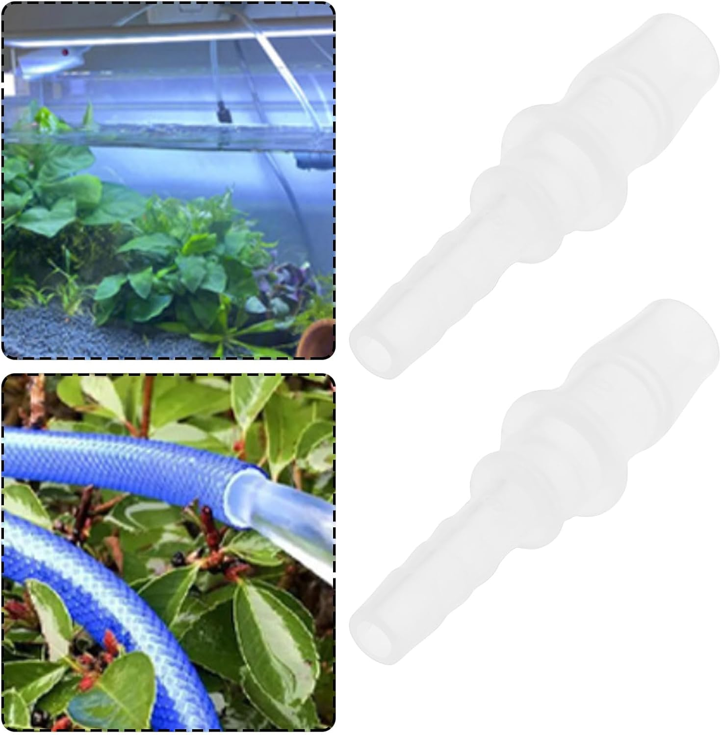 5PCS 6Mm to 10Mm Hose Fitting Hose Connector Plastic Adapter 54Mm Length Compatible with Cold Water Nozzle Tubes image number 5