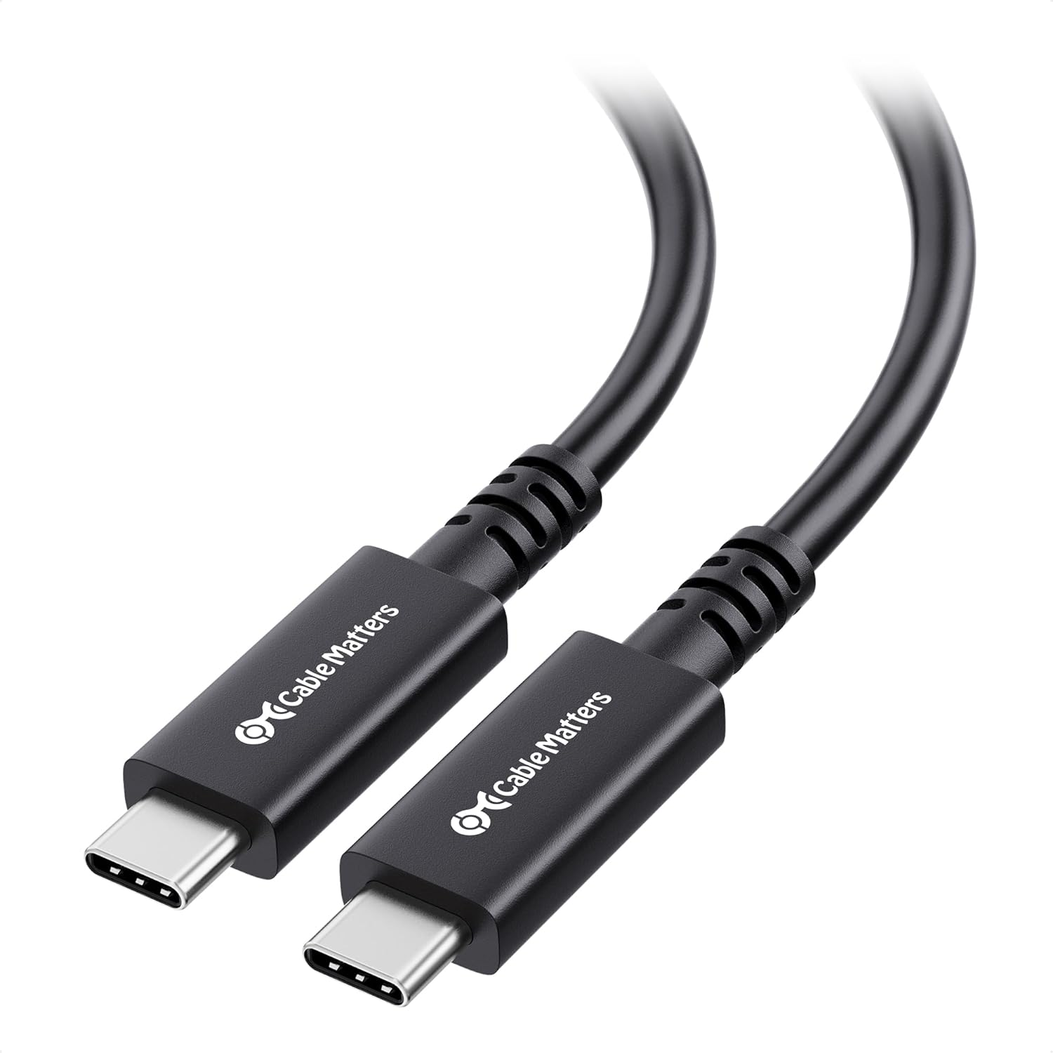 Cable Matters 40Gbps Active USB4 Cable 9.8 Ft / 3M with 8K Video & 100W Charging, Compatible with Thunderbolt 4/3, USB C for VR Headset, Docking Stations, Macbook, DELL XPS, Surface Pro and More image number 1