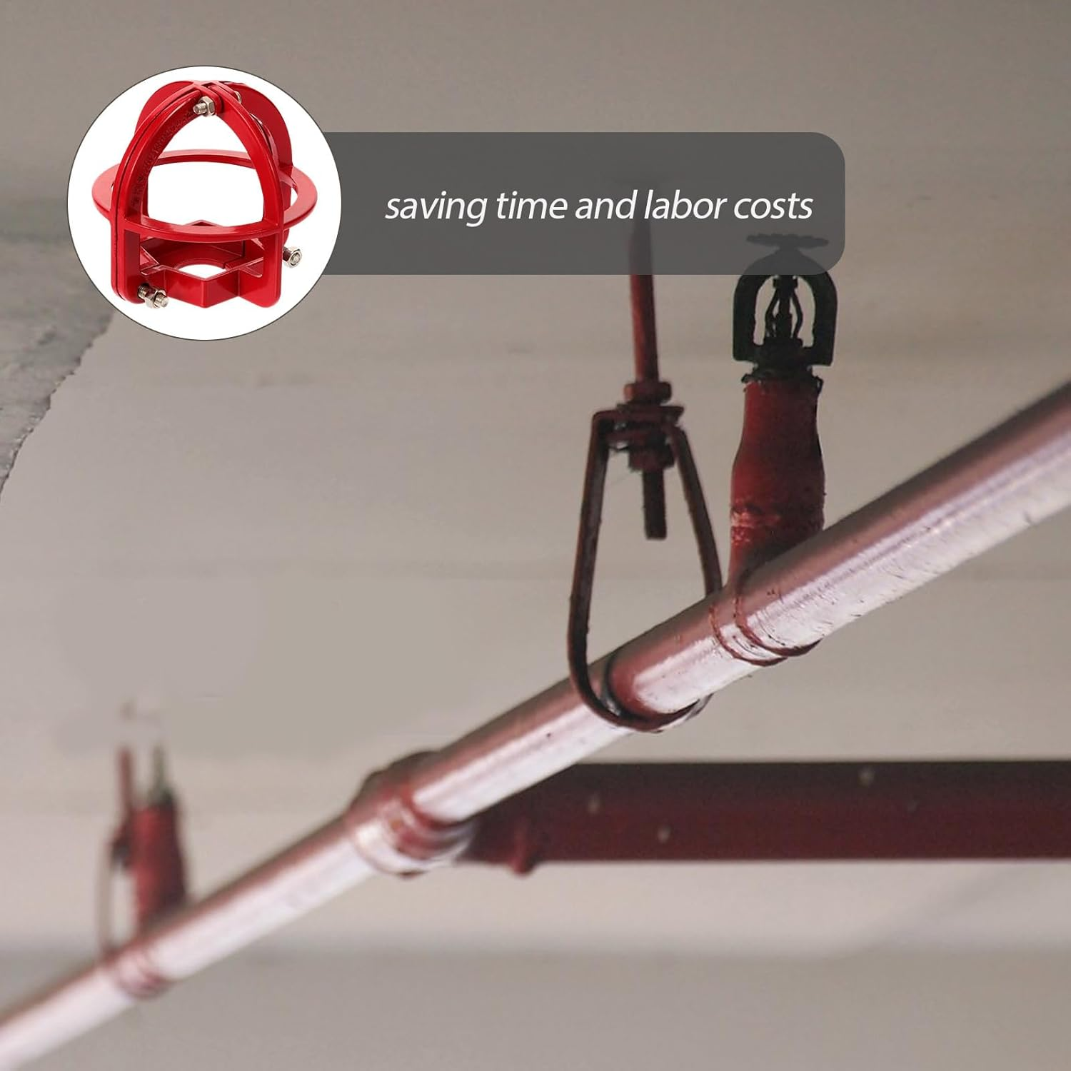 Iplusmile Fire Sprinkler Head Guard Cover, Sprinkler Head for Protecting Flush Mount, Semi-Recessed Sprinkler Head Bracket Fire Extinguishing System image number 4