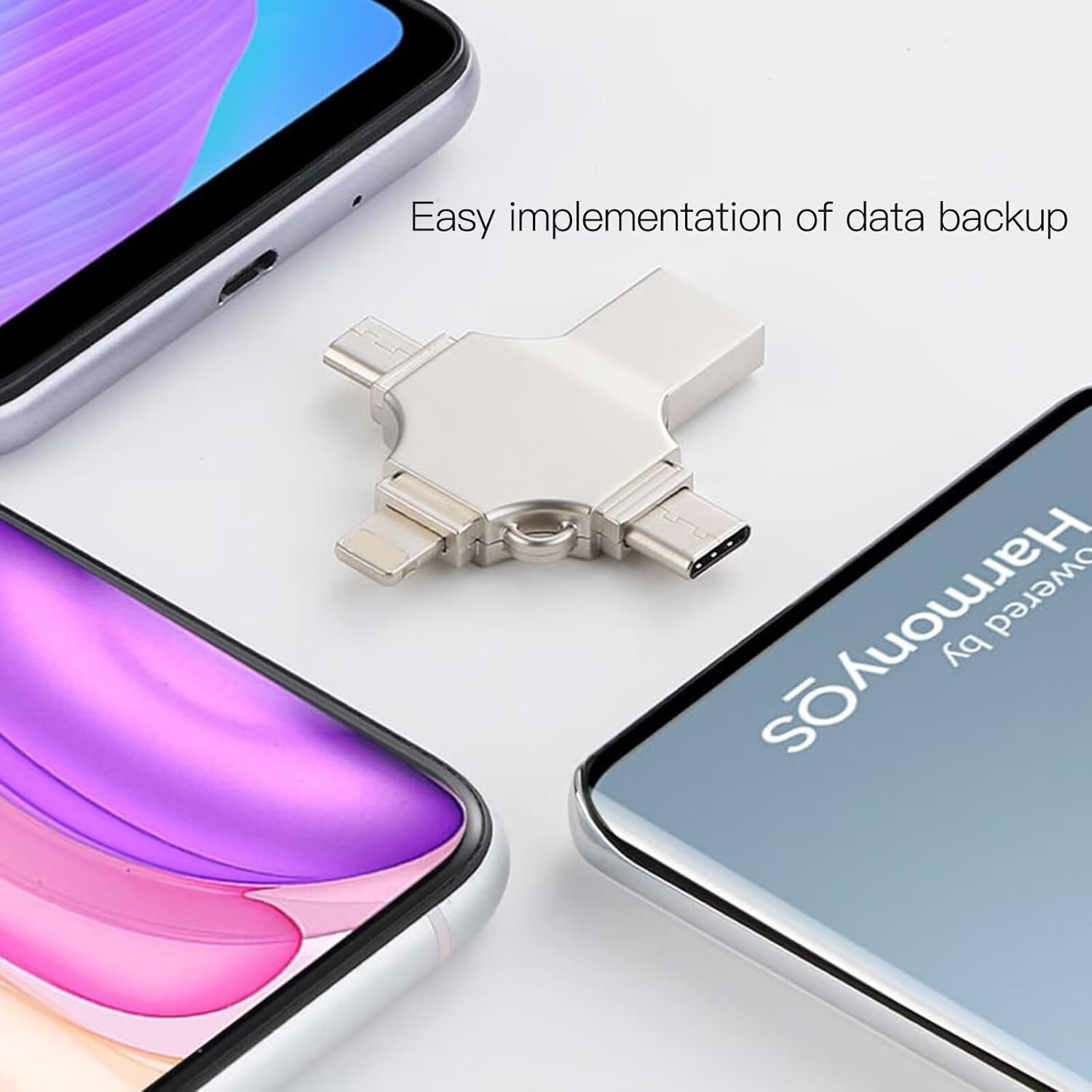 USB 3.0 Flash Drive 64GB for Iphone, 4 in 1 Memory Photo Keeper Storage Stick for Picture/Video/Data Saver/Backup, High Speed Thumb/Jump/Hard Drives for Iphone/Ipad/Android/Pc image number 6