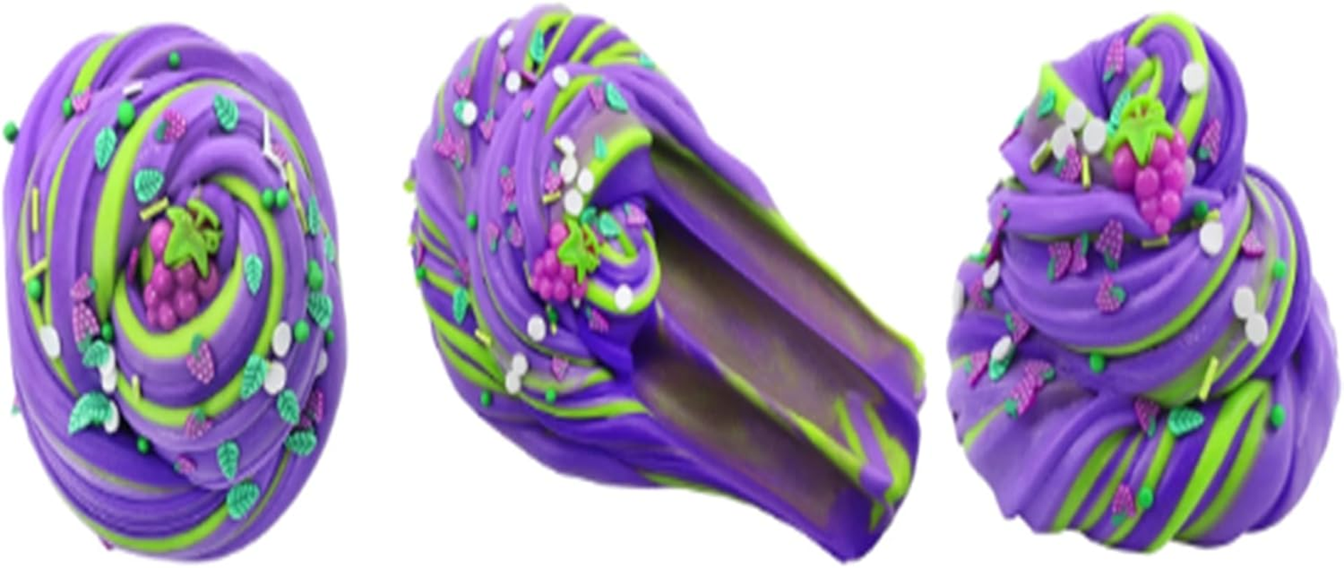 Anfylife Soft Puff Slime like Ice Cream,Non-Sticky,Mess-Free, Stress Relief, Non-Toxic&100% Safe-Toys for Kids Classroom Reward, Boys and Girls Birthday & Party Favors Gifts,Scented,Asmr-Purple Grape image number 3