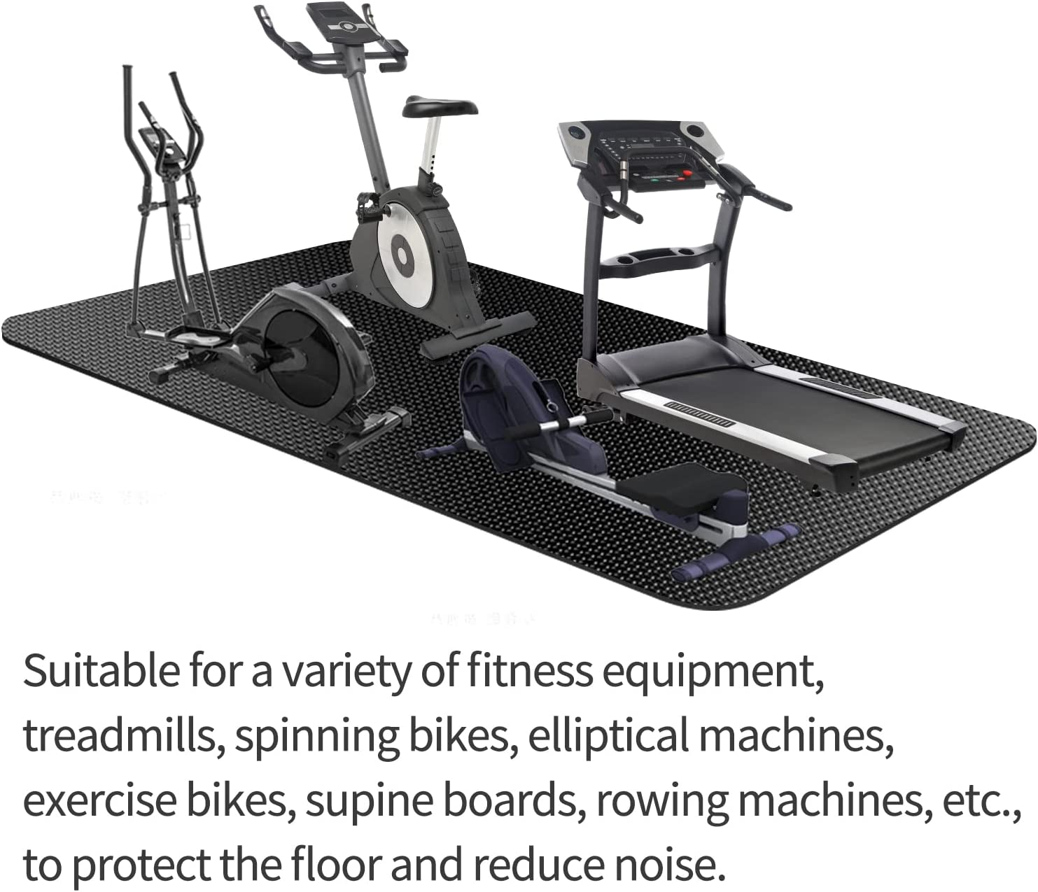 Exercise Equipment Mat - Treadmill Mat, Exercise Bike Mat, Fitness Mat, Elliptical Mat, Jump Rope Mat, Yoga Mat, Gym Mat Use on Hardwood Floors Protection&hellip; image number 5