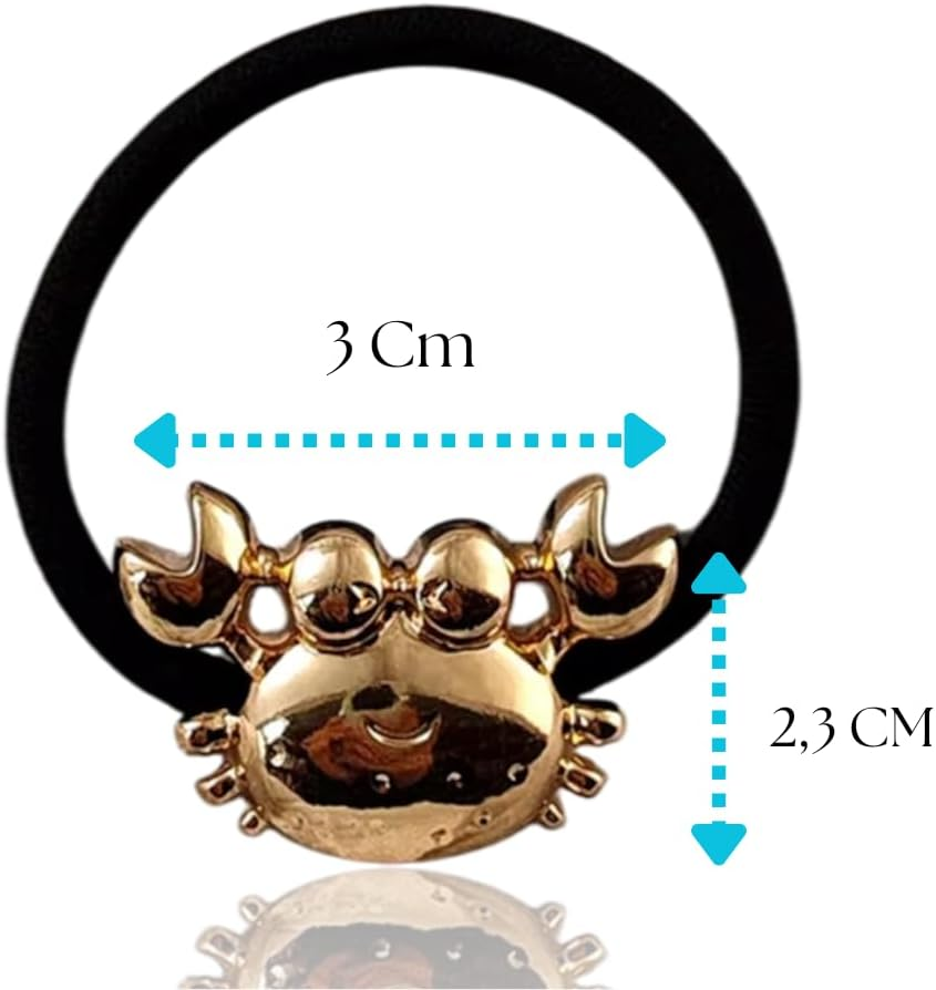 Set of 3 Ladies Gold Plated Metal Hair Scrunchies Hair Accessories for Elegant Hair image number 1