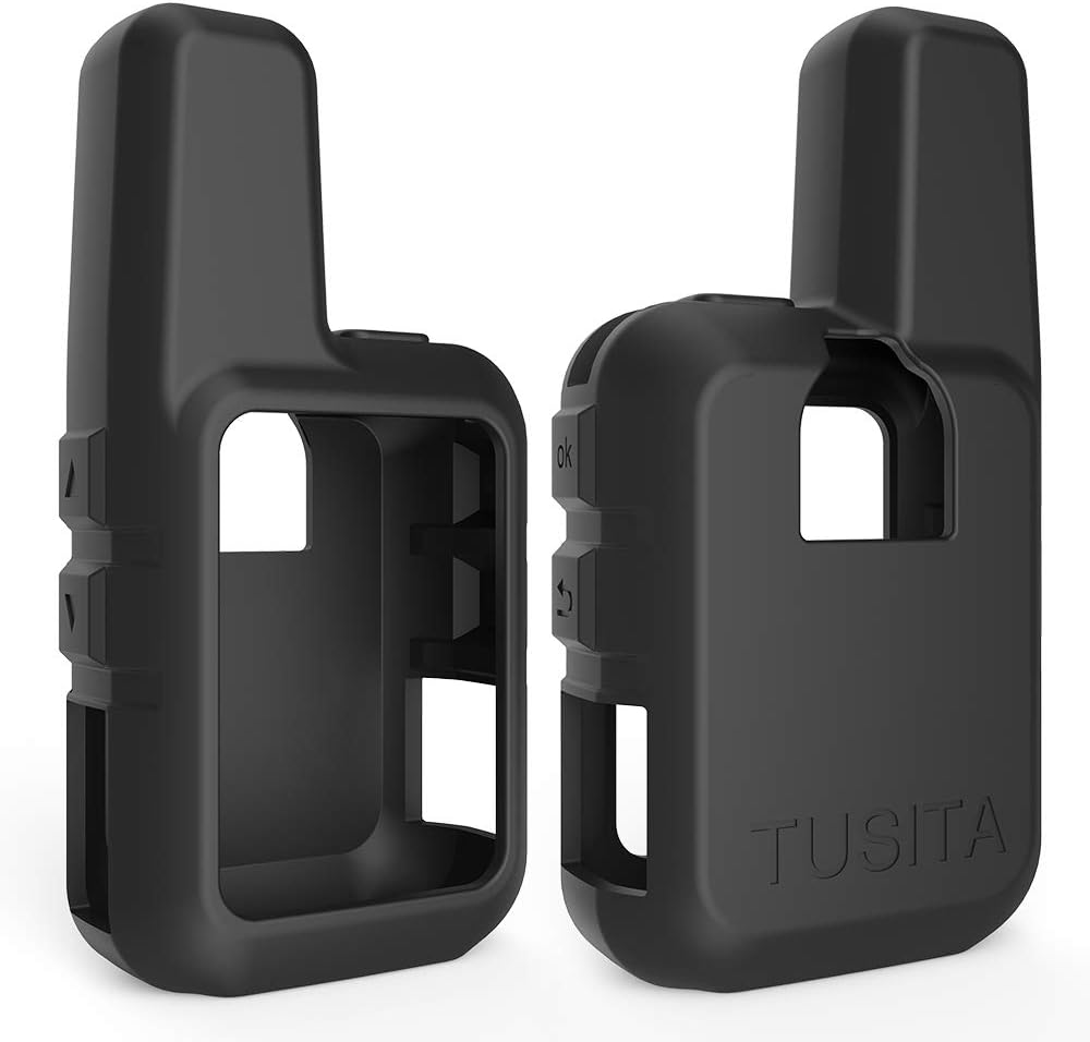 TUSITA Case with Screen Protector for Garmin Inreach Mini GPS - Silicone Protective Cover Skin - Handheld Satellite Communicator Accessories (Black) - Black image number 4