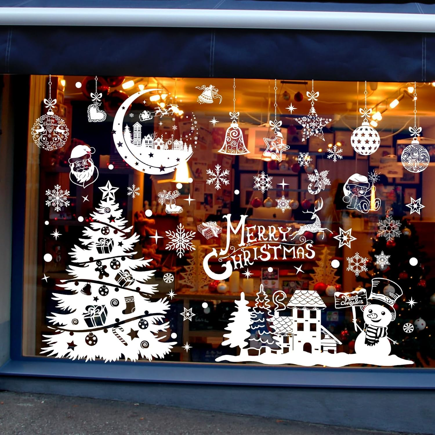 Christmas Decoration Window Stickers Christmas Large Self-Adhesive 202 Winter Window Stickers Christmas Window Decoration Christmas Window Pictures Window Stickers Christmas image number 6