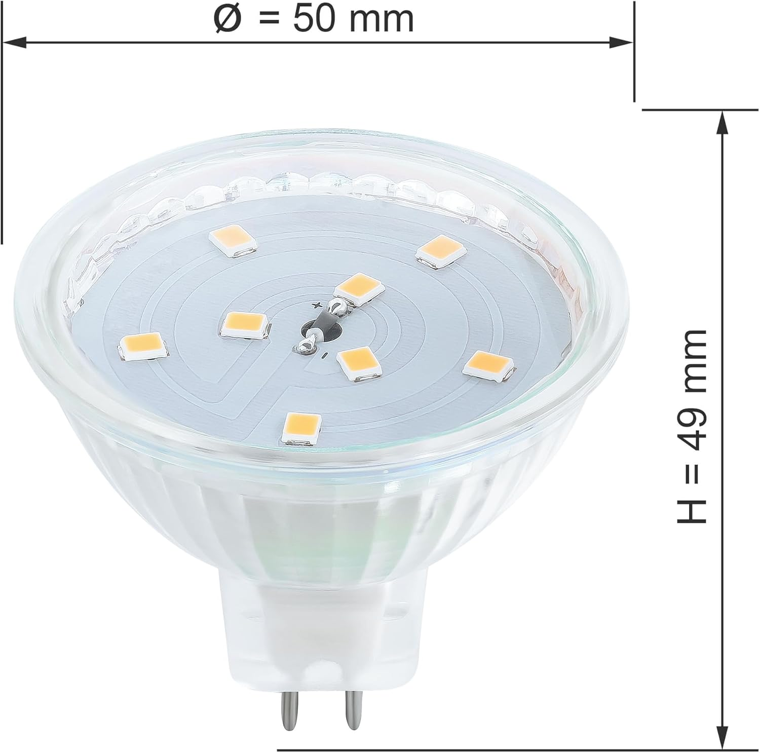 SEBSON MR16 LED Bulbs Warm White 2900K 3.5W - 10 Pack - Spot Lights Ceiling - Equivalent 30W Halogen, 280Lm, 110&ordm; Beam Angle - 12V DC, GU5.3 Light Bulb, Non Dimmable image number 1