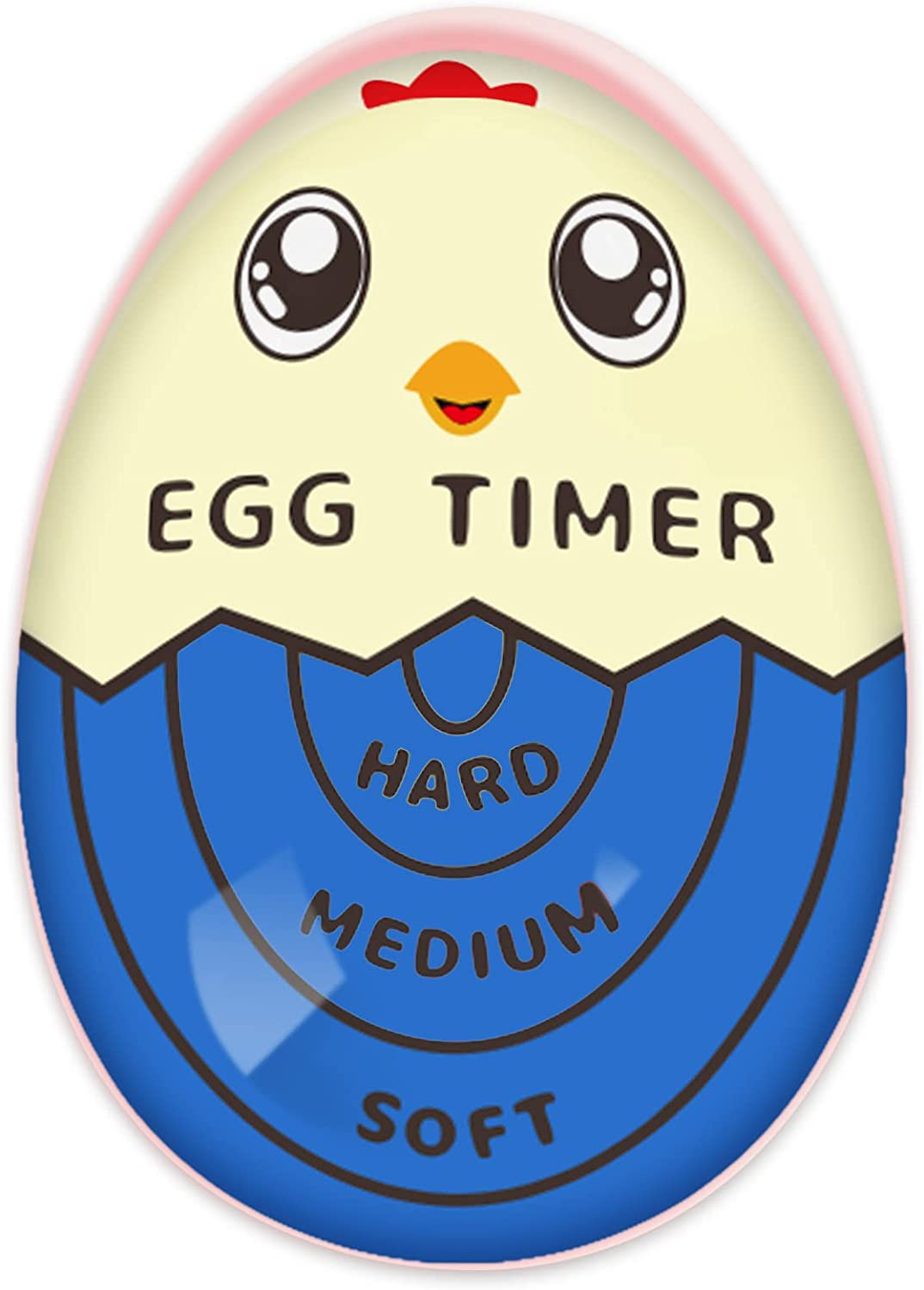 Lasubst Egg Timer for Boiling Eggs That Changes Color When Done, Blue, Pack of 2