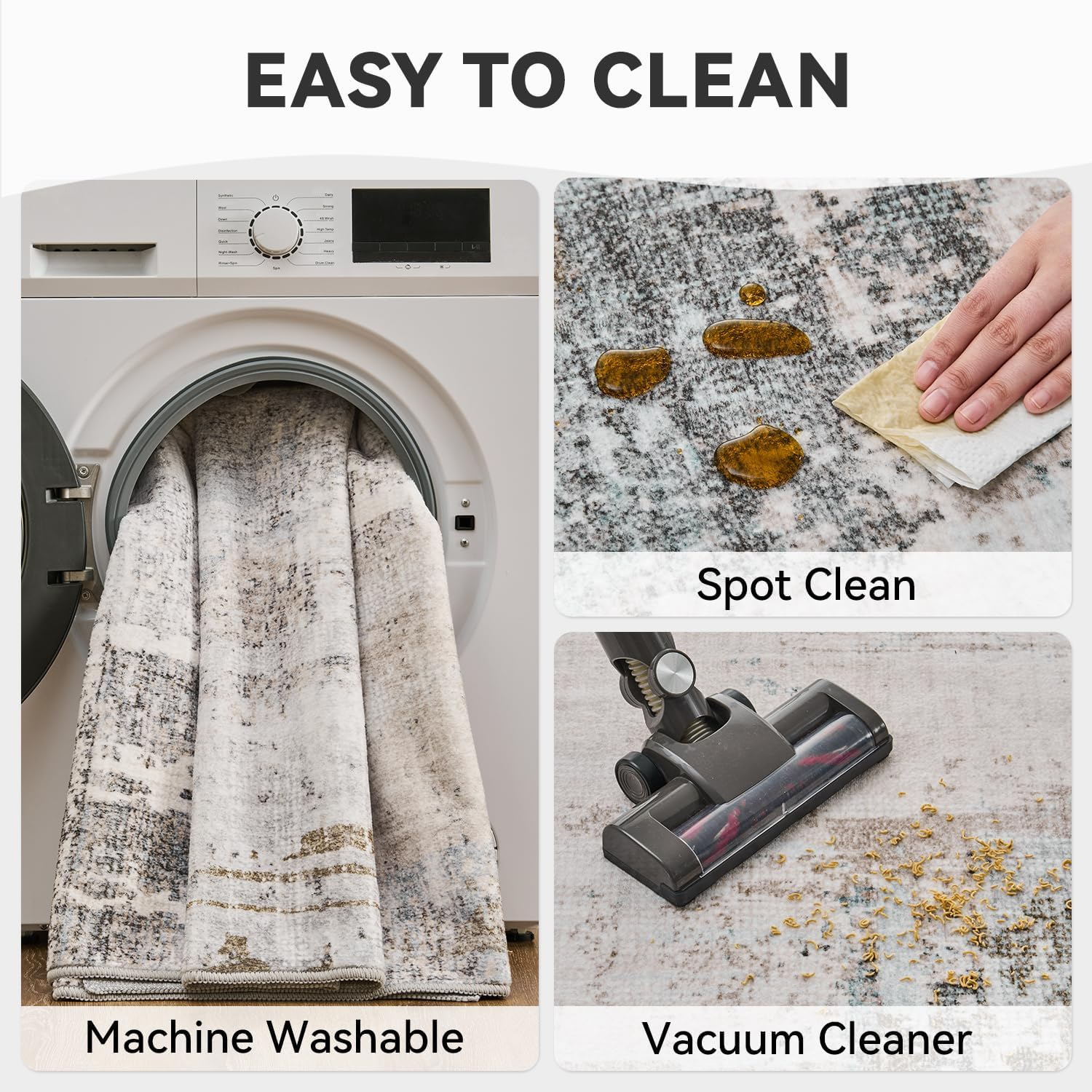 Area Rugs for Living Room 8X10 Machine Washable Carpet Rug Abstract Modern Rugs for Bedrooms Dining Room image number 6