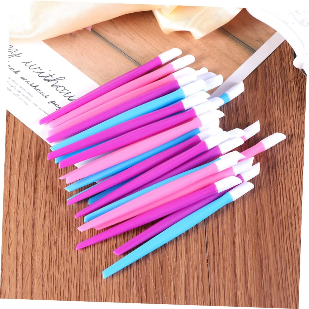 PENIKOKO 30Pcs Dual End Nail Pusher Pumice Stick Nail Care Tools Cleaners Exfoliating Scrub For image number 2