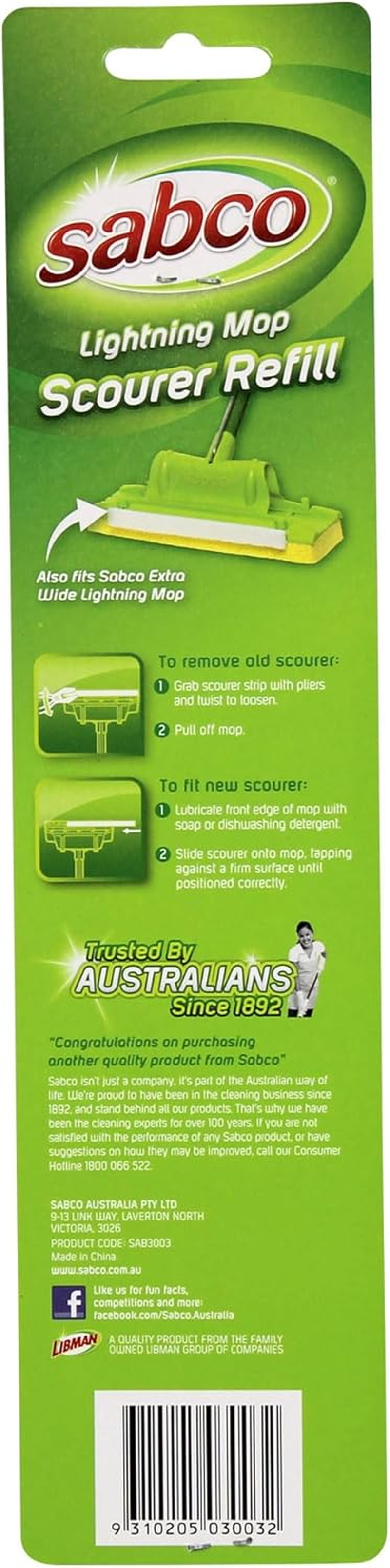 Sabco Sponge Mop Refill Scourer image number 3