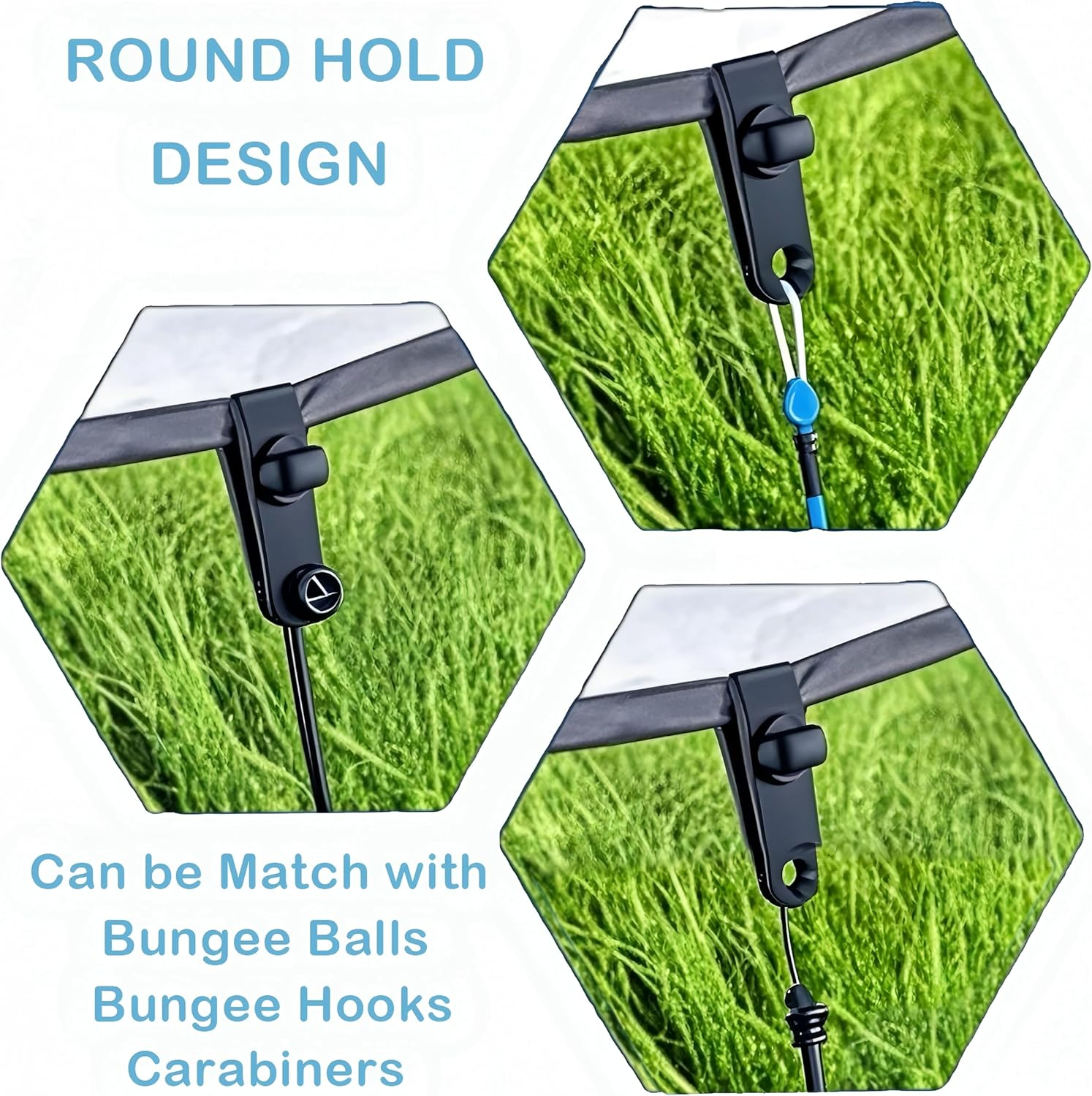 Langaelex 12Pcs Heavy Duty Tarp Clips with Lock Grip - Windproof Tent Clamps for Camping, Canopies, Pool Covers, Reusable Multi-Purpose Clips image number 6