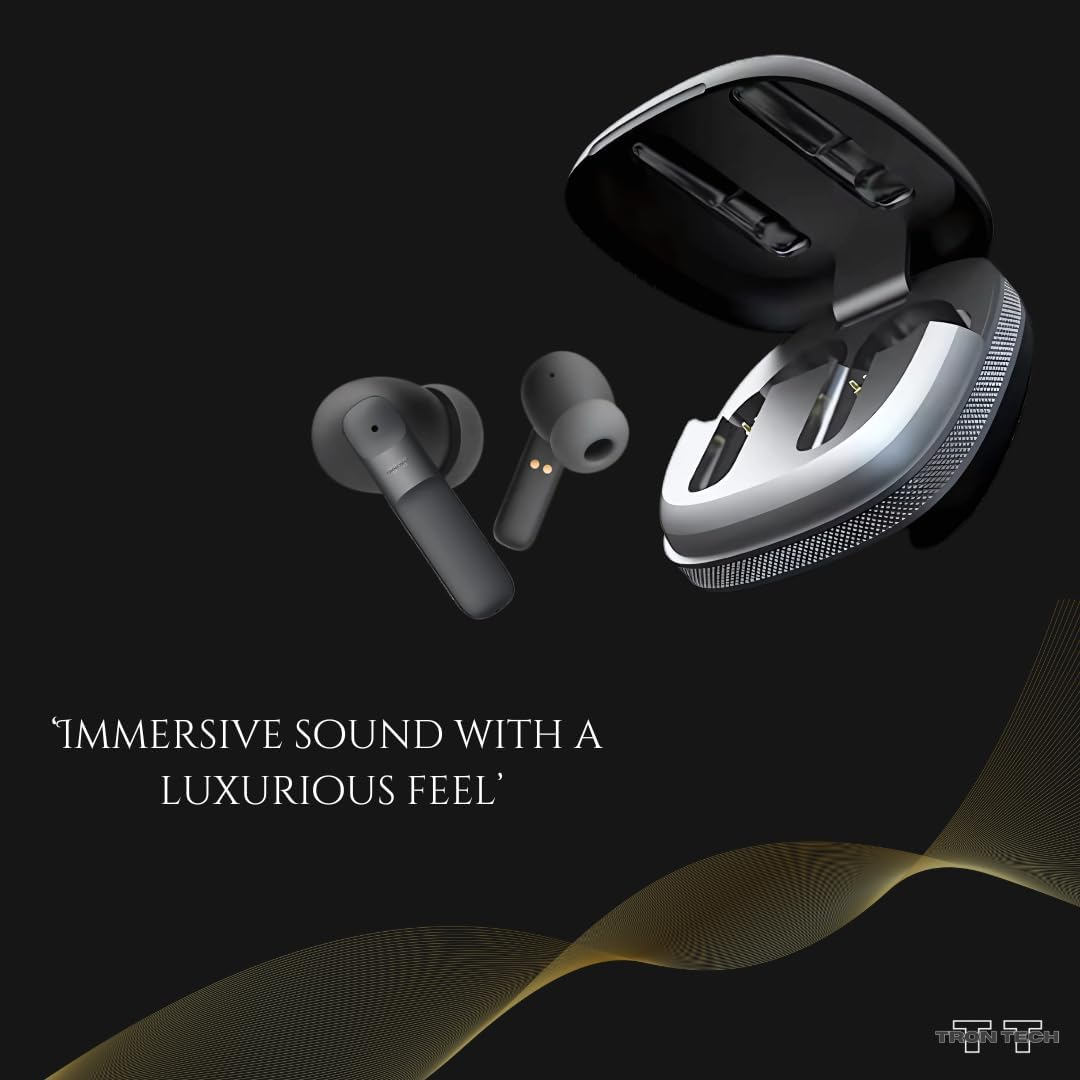TRON TECH T11 Noise Cancelling Bluetooth 5.3 Wireless Earbuds, Smart Touch Control, Stylish Design, Built-In Microphone, Wireless Charging Case image number 6