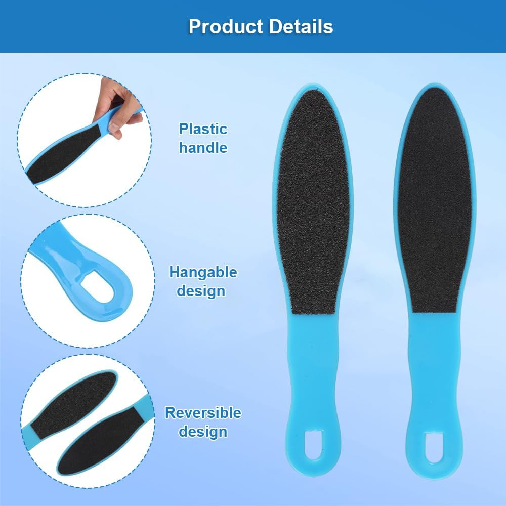 Foot File Callus Remover 16 X 3.5 Cm, Double-Sided Pedicure, Foot Callus Remover for Dry, Cracked Feet and Dead Skin (Blue) Pack of 10 image number 1