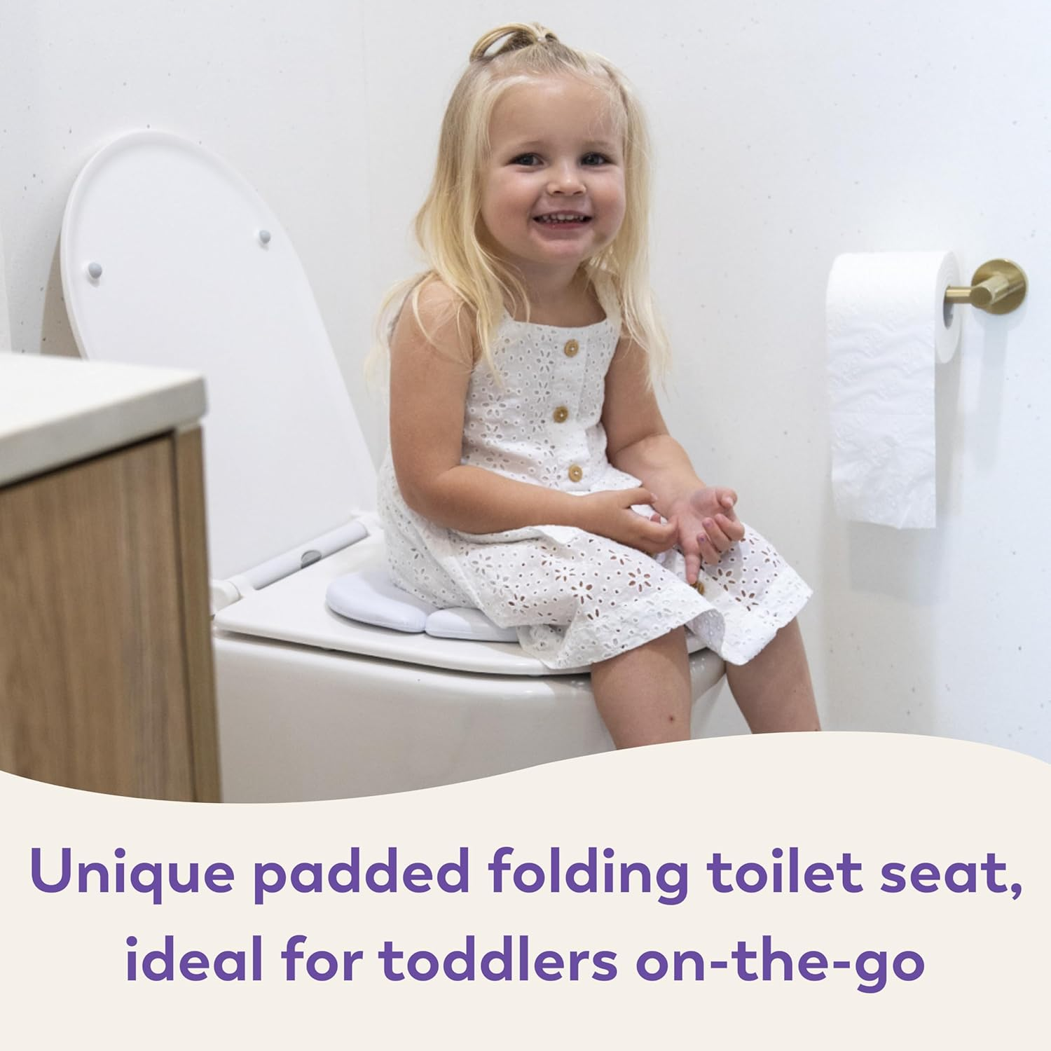 Babyu Cushie Traveller | Folding Padded Potty Seat | Toilet Training on the Go