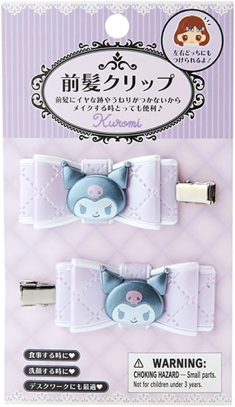 Sanrio 027294 SANRIO Bangs Clip Quilt Ribbon Hair Clip Kuromi 2.5 X 5.5 X 0.7 Cm Character image number 2