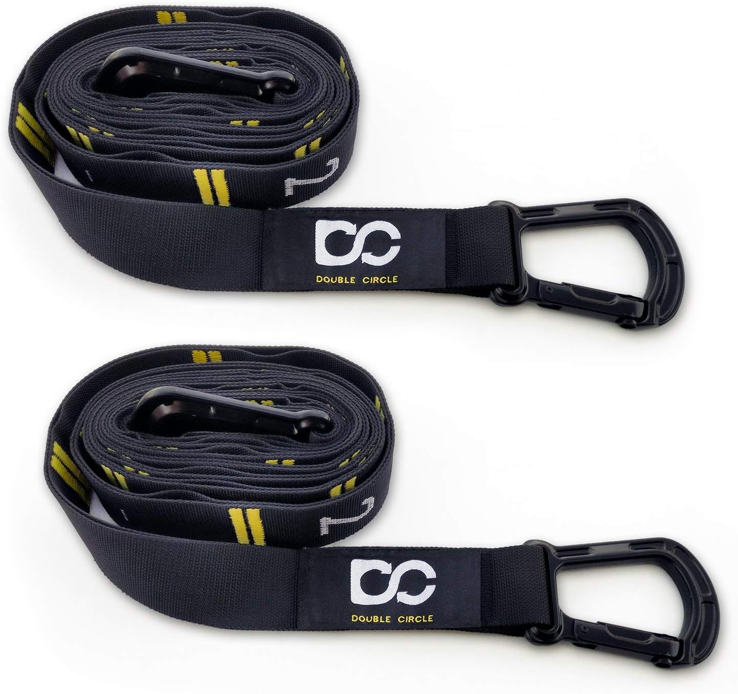 Double Circle Quick Adjust Numbered Straps for Gymnastic Rings - Carabiner System and Exercise Video Guide for Full Body Workout, Calisthenics, and Home Gym image number 5