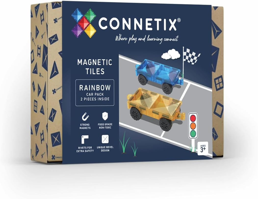 CONNETIX Magnetic Tiles Rainbow Car Pack, 2 Pieces image number 2