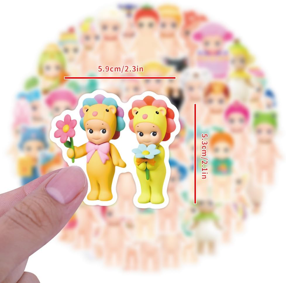 110Pcs Sonny Angel Stickers, Vinyl Waterproof Cute Sonny Angel Stickers for Kids Teen Crafts Laptop Bottles Envelopes Gifts Tags Snowboard image number 4