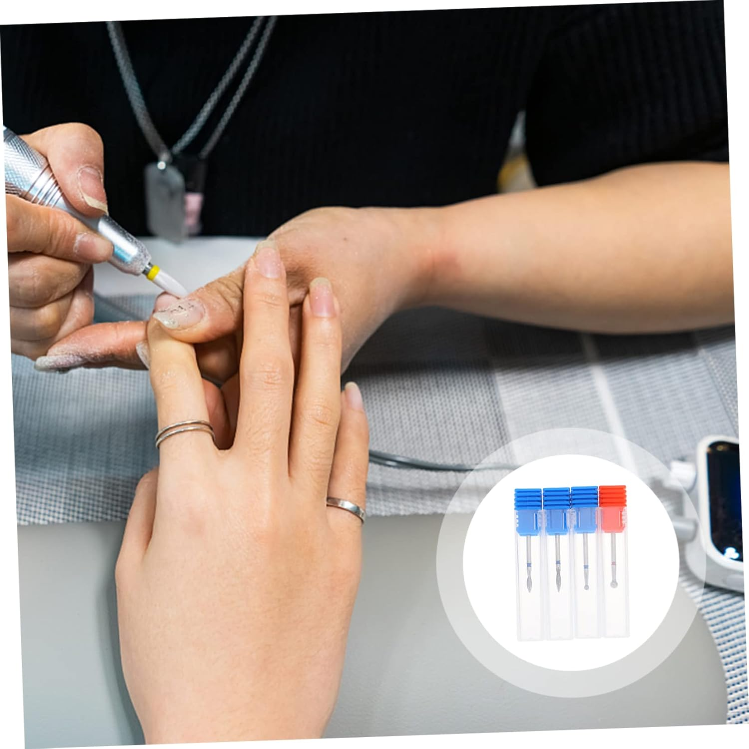 Baluue 12Pcs Nail Drill Bits Set for Nails Professional Cuticle Drill Bits Tapered Design for Russian Manicure image number 6