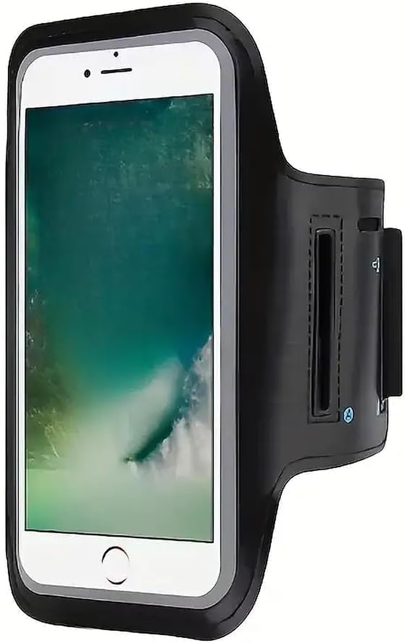 Running Armband with Earbuds Bag, Adjustable Sports Phone Holder for Iphone 17/16/15/14/13/12 Pro Max & Galaxy S24+, Sweatproof Fitness Case with Card Slot image number 6