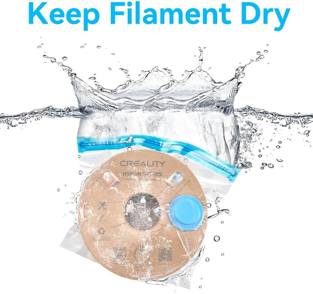 Official Creality 3D Printer Filament Vacuum Bags, 12 Pack, 35 X 35 Cm, Transparent Sealed Bags for Filament Storage, Dustproof, Moisture-Resistant, Reusable, 3D Printer image number 4