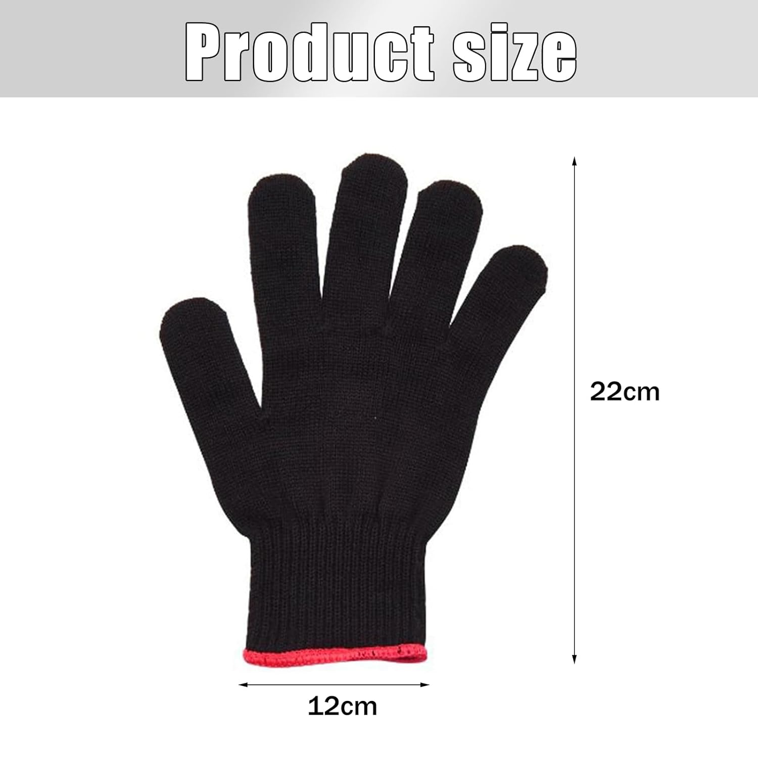 ZXCHOME Pack of 2 Heat Resistant Gloves, Heat Protection Glove Curling Iron Soft Heat Protection Gloves Curling Iron for Heat Straighteners Gloves Hair Tools (Black)
