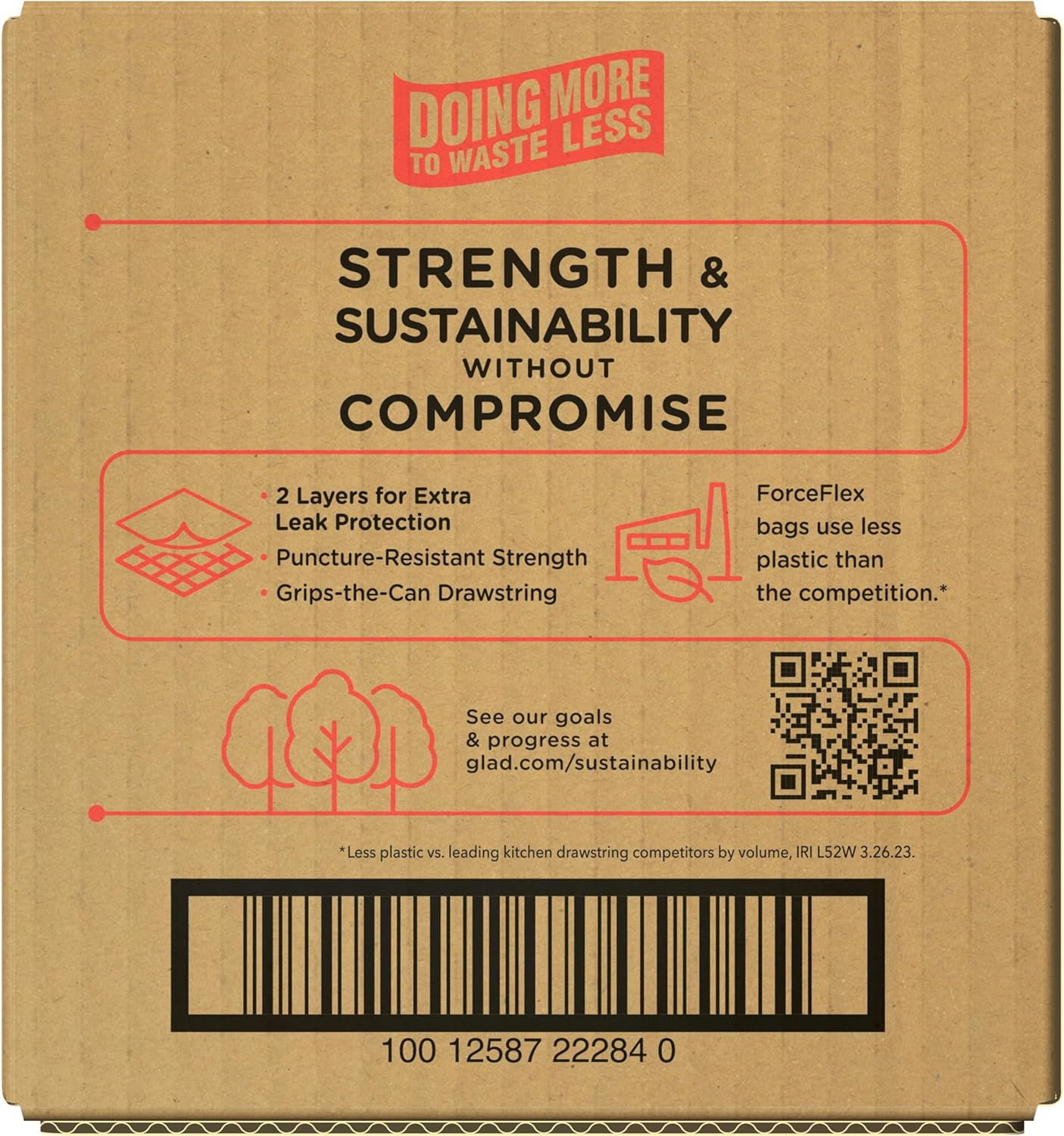 Glad Forceflex Protection Series Tall Trash Bags, 13 Gal, Gain Moonlight Breeze with Febreze, 110 Ct (Package May Vary) image number 3