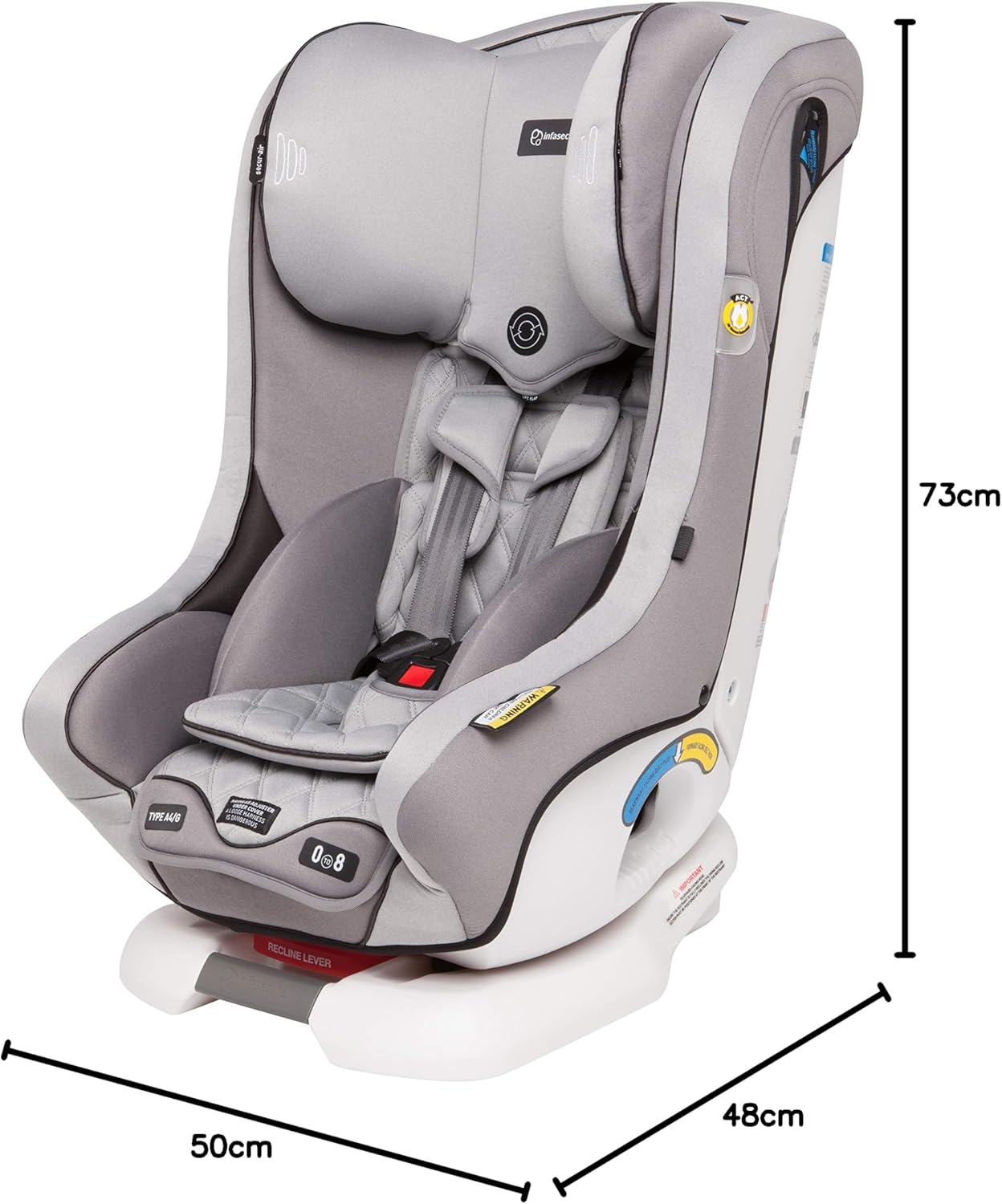 Infasecure Achieve Premium Convertible Car Seat 0 to 8 Years, Day (CS9213) image number 6