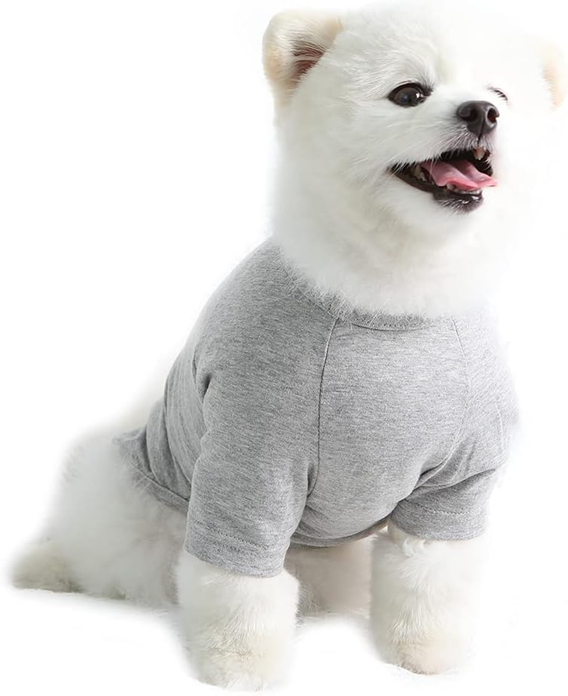 Lucky Petter Dog Shirt for Small Dogs Plain T-Shirts Soft Breathable Dog Cotton Shirt Pet Clothes (2X-Large, Navy)