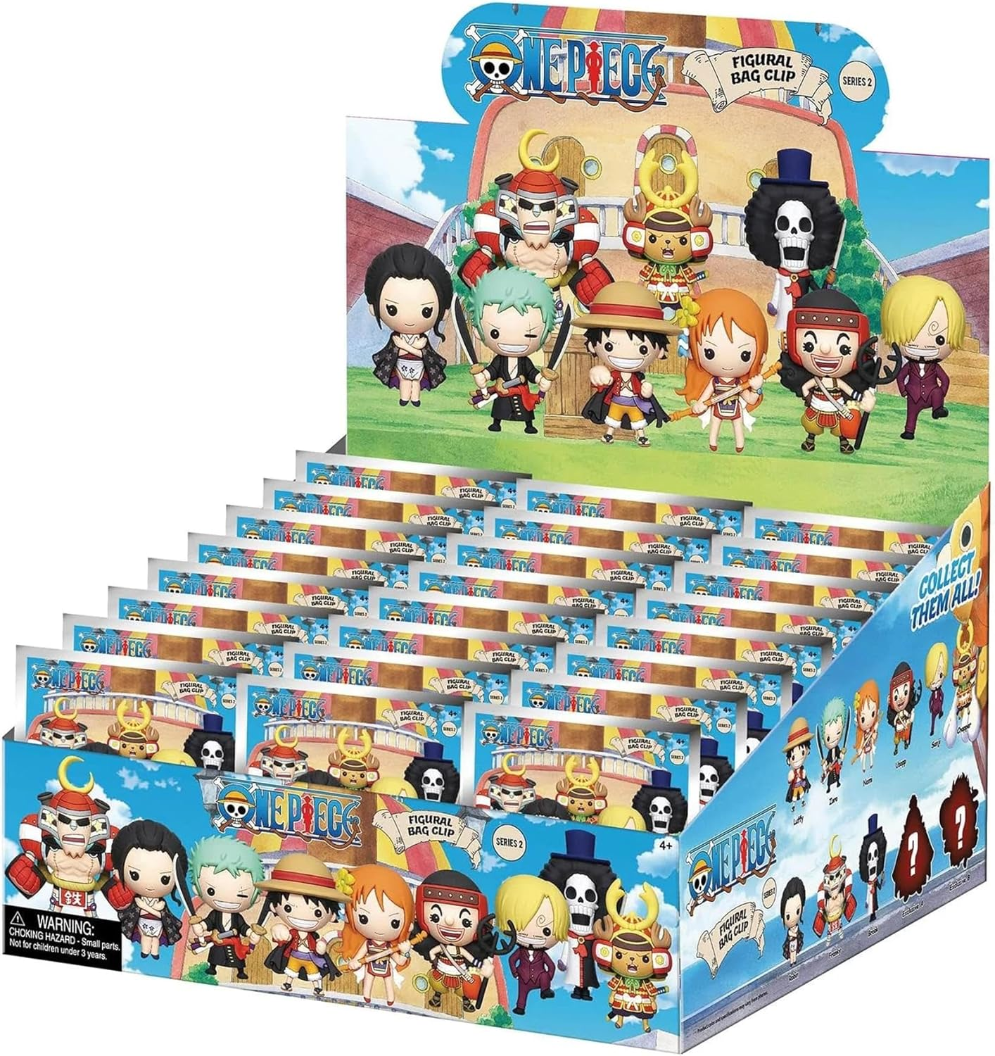 One Piece - 3D PVC Bag Clips S3 Blind Bag 24Ct CDU image number 1