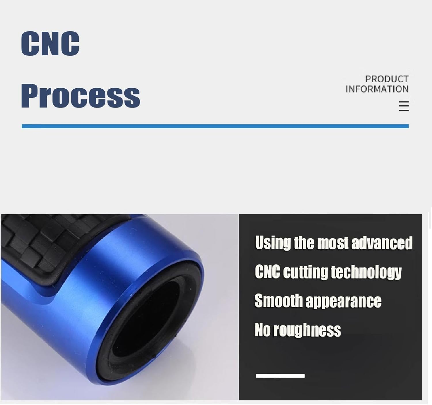 Handlebar Grips for Kawasaki for Ninja ER-6N ER6N ER 6N 2006-2018 Motorcycle Hand Grips CNC Aluminum Handle Bar Non Slip Rubber Hand Grip Handlebar Handle Bar - Black image number 4