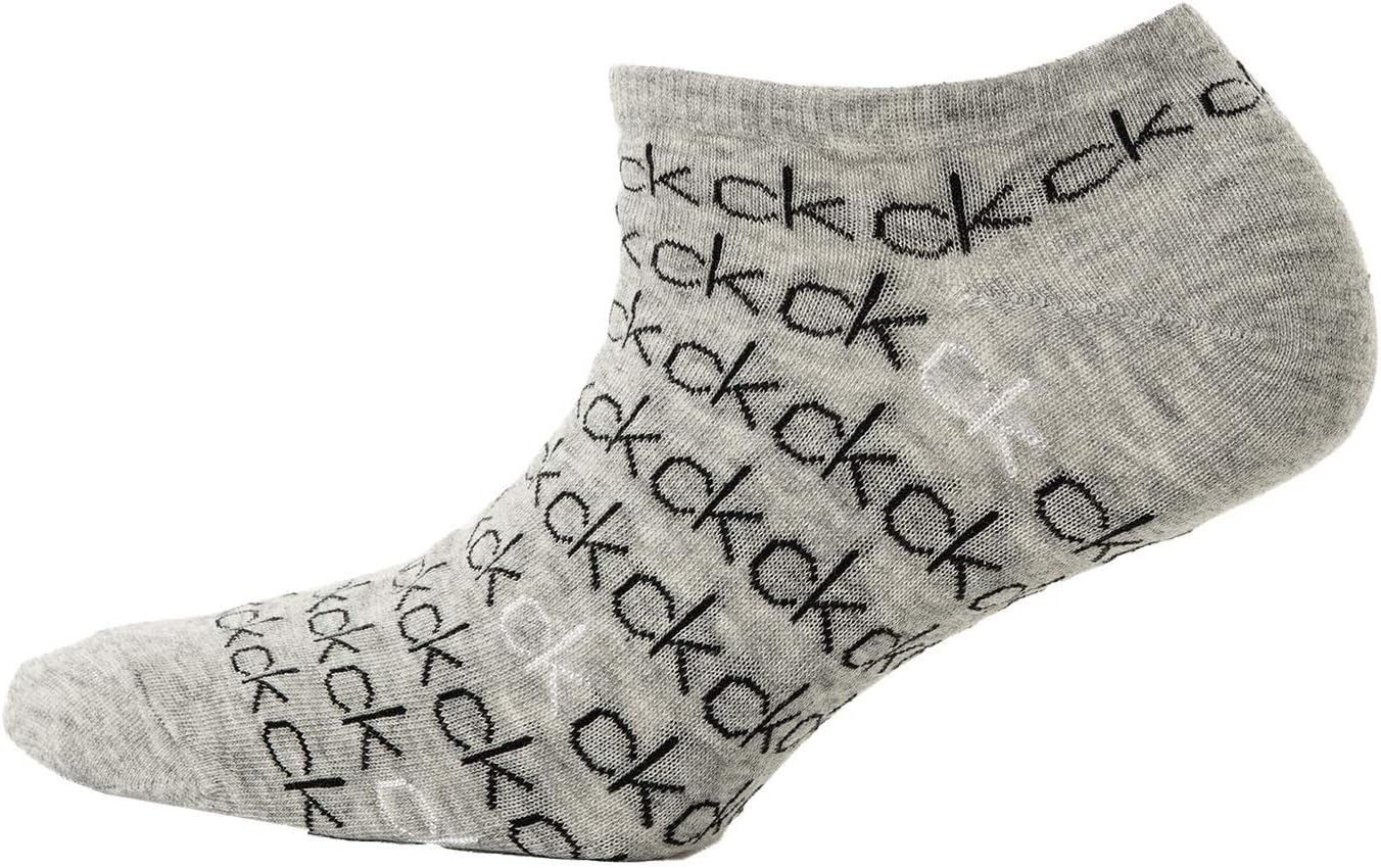 CALVIN KLEIN WOMENS 2PK REPEAT LOGO LINER SOCALVIN KLEINS OXFORD HEATHER image number 1