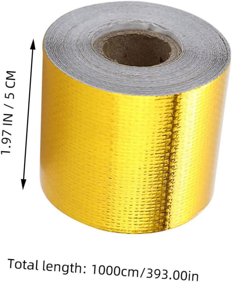 CANIGHT 10M Aluminum Foil Tape Heat Resistant Adhesive for Automotive Exhaust Insulation and Repairs and Flexible for High Temperature Applications