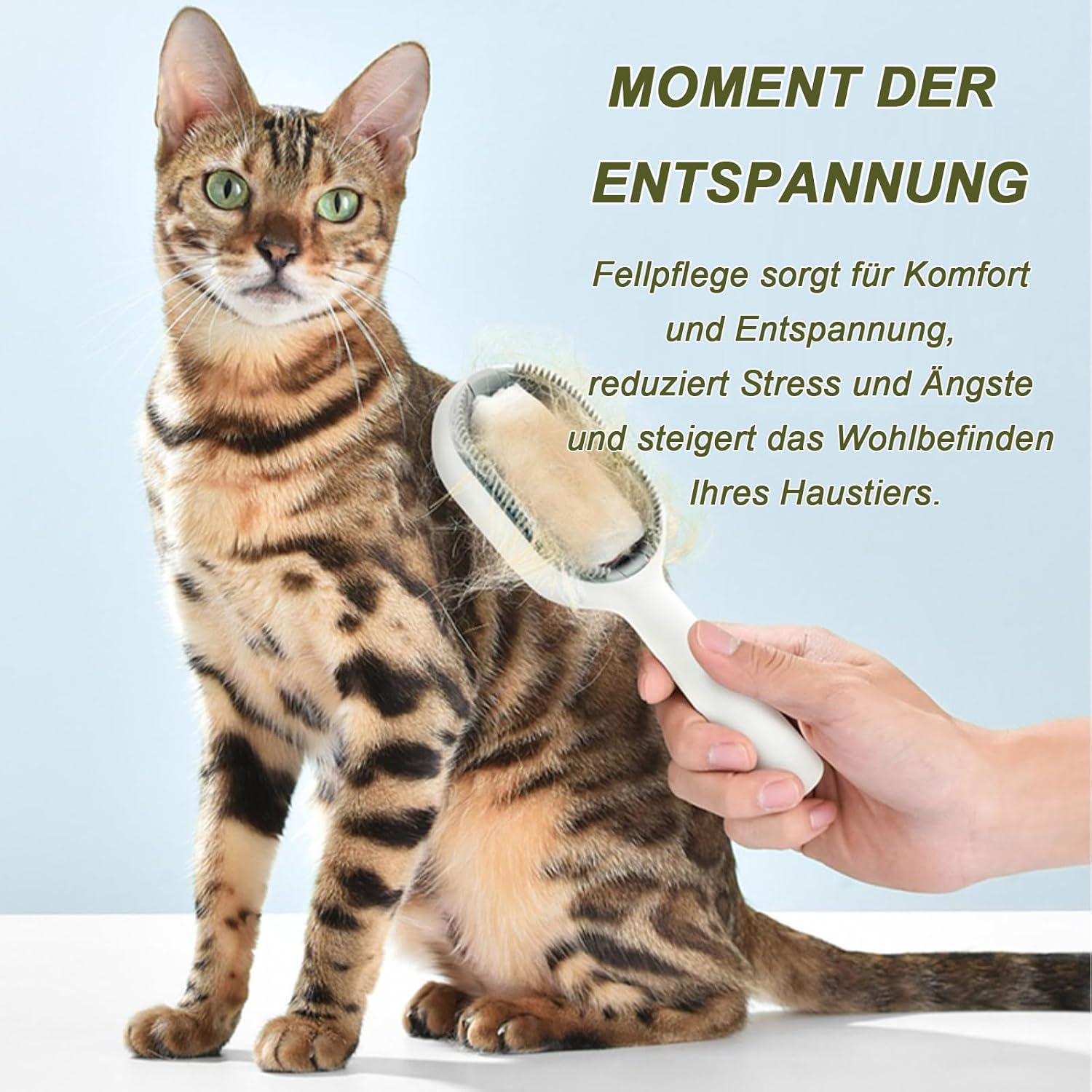 Pet Hair Removal Comb with Water Tank, Cat Brush Short Hair with Water Cleaning Brush for Pet Hair, Multifunctional Pet Hair Remover Brush 3 in 1 (Short Hair, Pink) image number 4