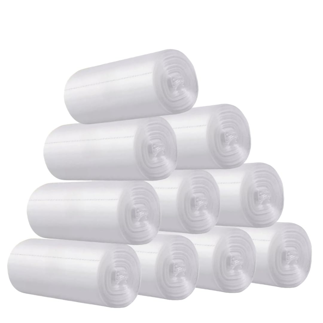 300 Pcs Clear Strong Tiny Garbage Bags for Mini Desk Trash Can, Bin Liners for Mini Desktop Bin, 0.5 Gal Trash Bags Small, Food Waste Bags, Bathroom Office Car Trash Bags (Transparent) image number 3