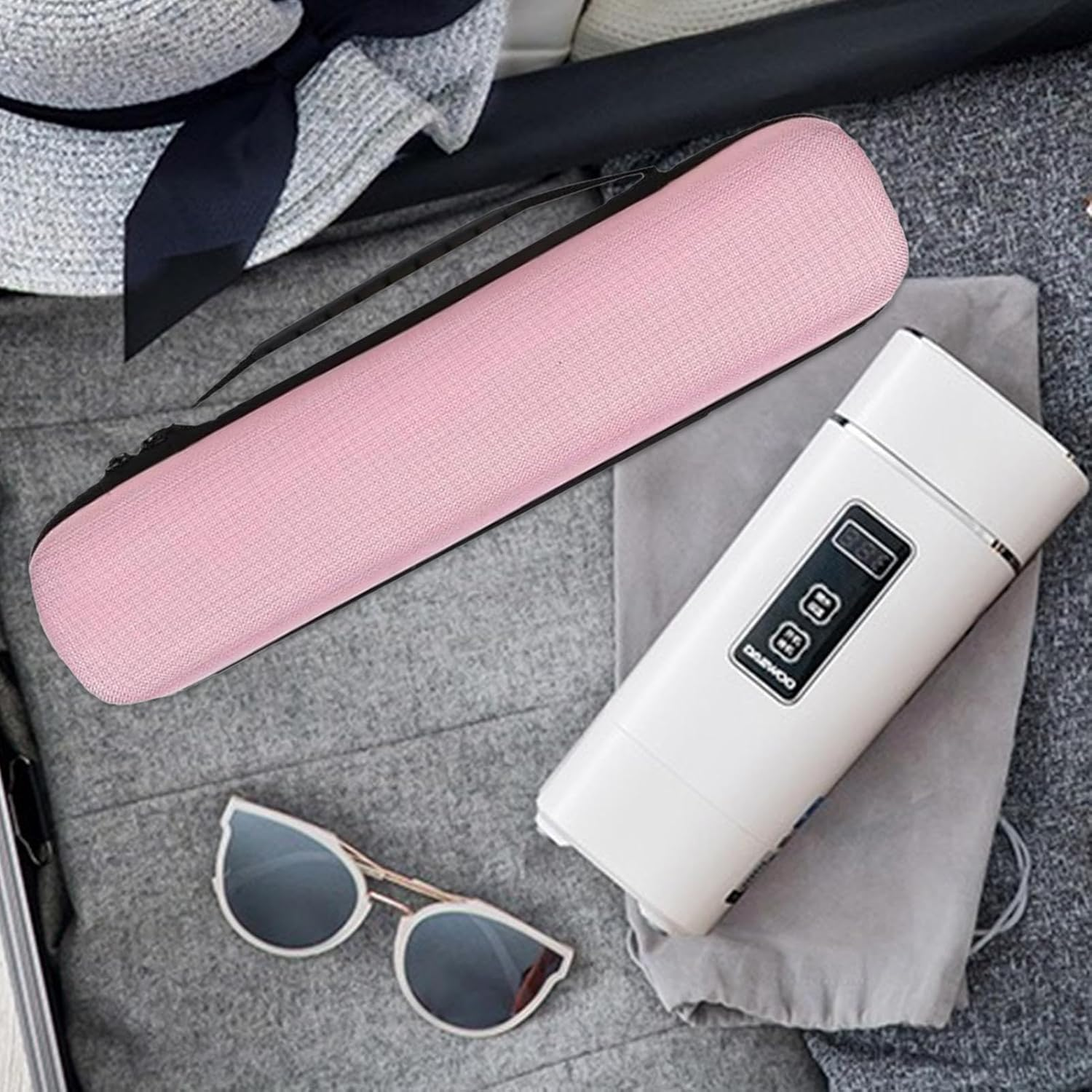 Wezalget Flat Iron Storage Case | Waterproof Straighteners Bag | Portable Travel Supplies, Multifunctional Haircare Accessories for Men, Women, Pink, Refer to Description, Unisex