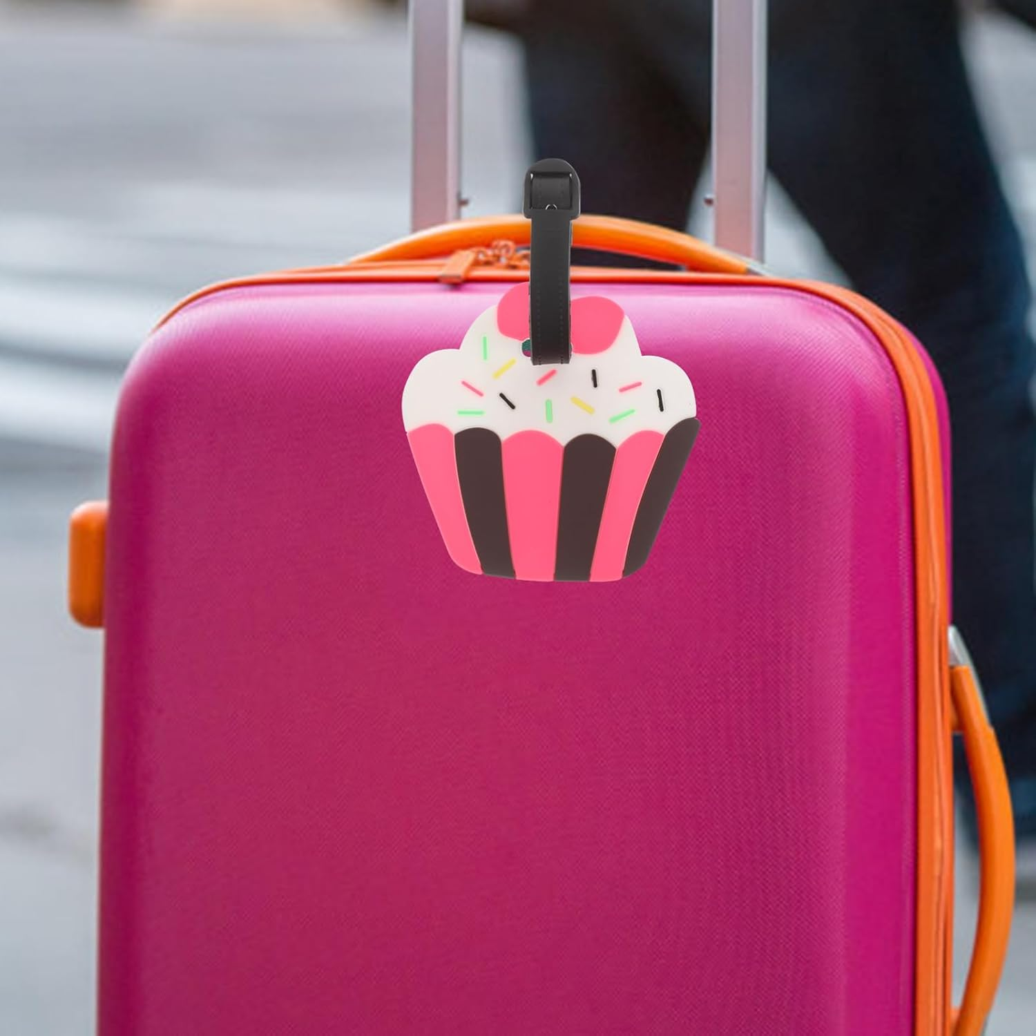 COLLBATH Multi-Purpose Luggage Tag Holder Soft PVC Travel Tag for Suitcases Handbags image number 4