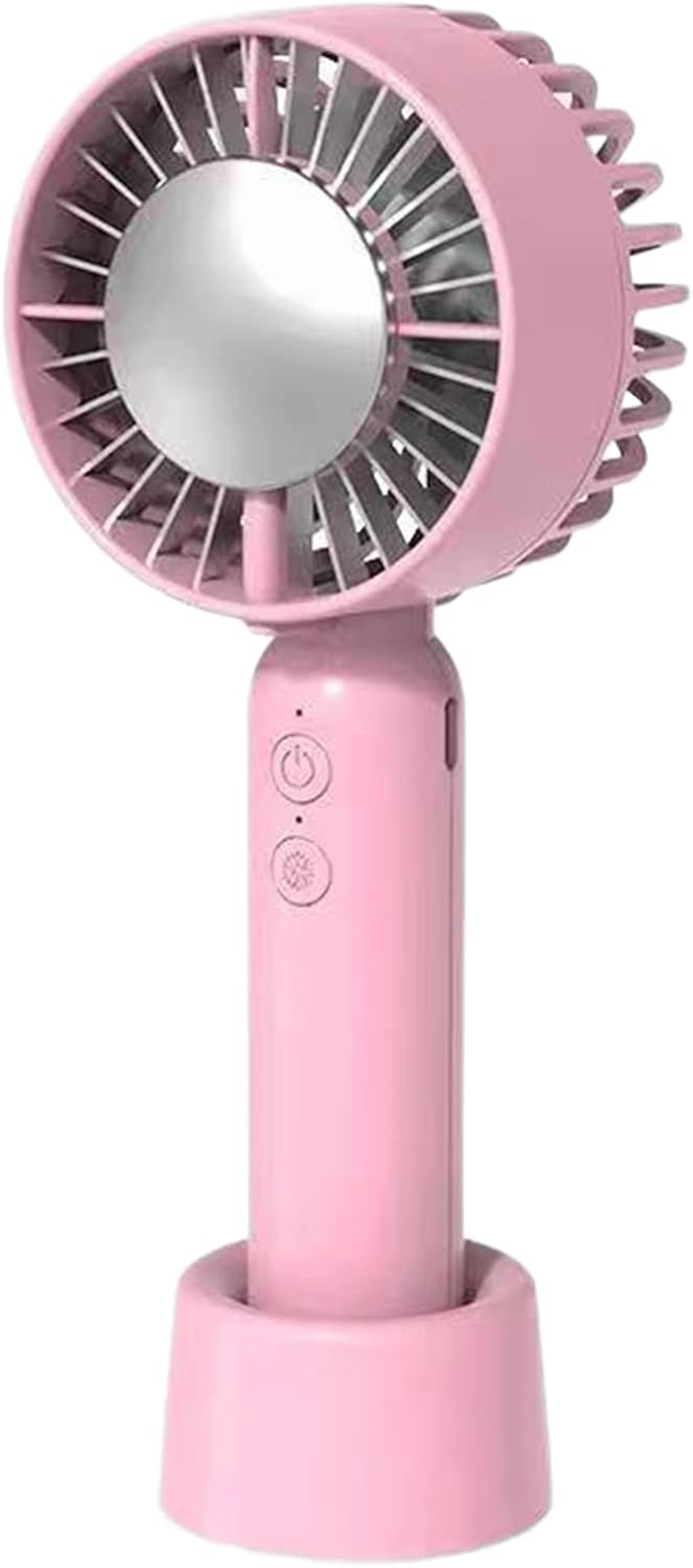 Mini Handheld Fan, Portable Makeup Eyelash Fan Rechargeable Personal Electric Small Fan Reusable Quiet Fan Durable Pocket Hand Fan for Outdoor Activities/562 (Color : Pink) image number 4