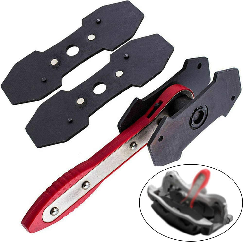 QISF Universal Car Brake Caliper Press,360 Degree Ratchet Swing Car Ratcheting Brake Caliper Piston Spreader Press Tool with 2 Additional Steel Plates image number 4
