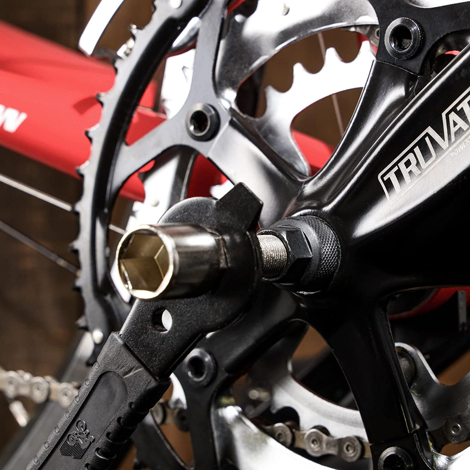 BIKEHAND Bike Crank Extractor Puller Remover for Square Threaded Taper Crankset or ISIS & Octalink - Easy Bicycle Crank Arm Removal Tool image number 2