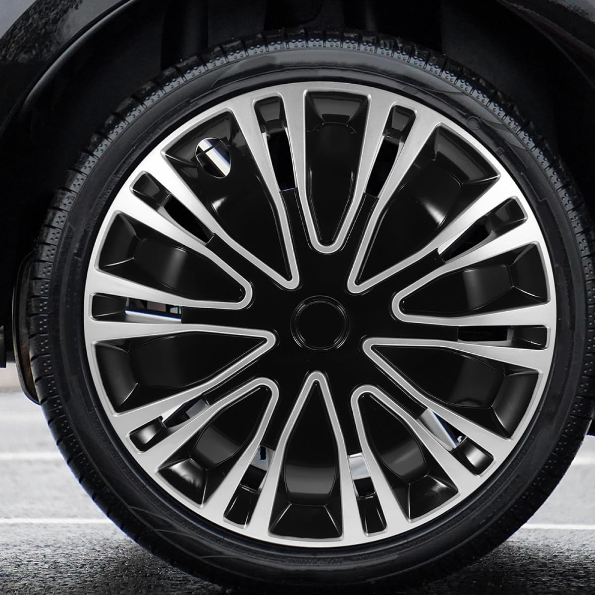 SEWOART 2Pcs Automotive Wheel Hub Covers Decorative Hubcap Car Rim Covers image number 2