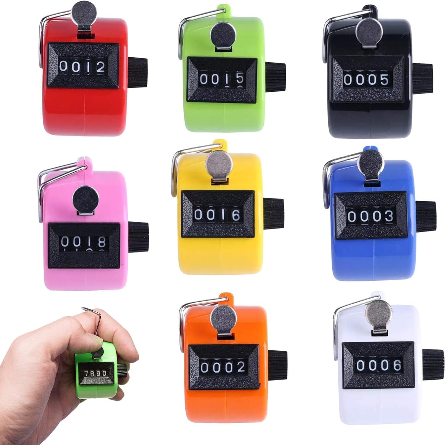 Coehaopike Clicker Counter Handheld,Tally Counter 4 Digital, Hand Counter Clicker for Counting,Mechanical Manual Pitch Counter for Stitch, Knitting Row, Crochet Stitch, Umpire,Golf Stroke, Score (8) image number 3