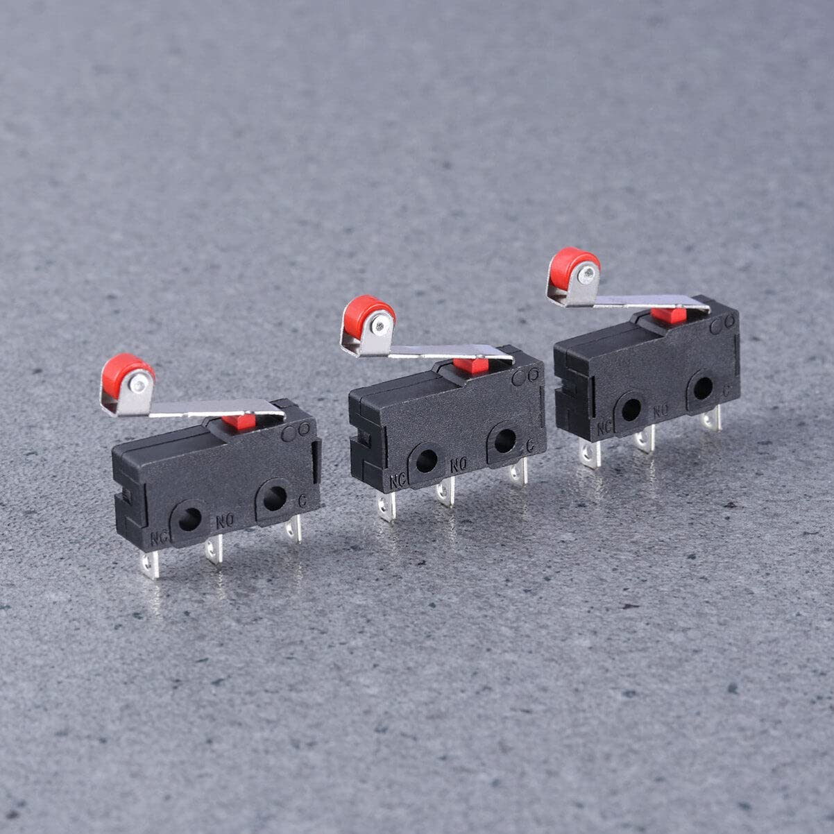 10 Pieces Micro Momentary Hinge Roller Lever Arm SPDT Micro KW12-3 AC 250V 5A SPDT 1NO 1NC image number 4