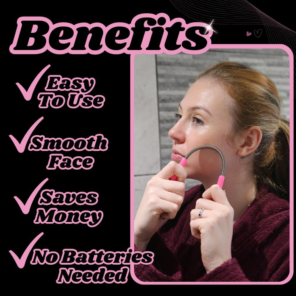 TRIXES Facial Hair Remover - Spring Epilator Tool for Quick Hair Removal - Effective Threading Alternative