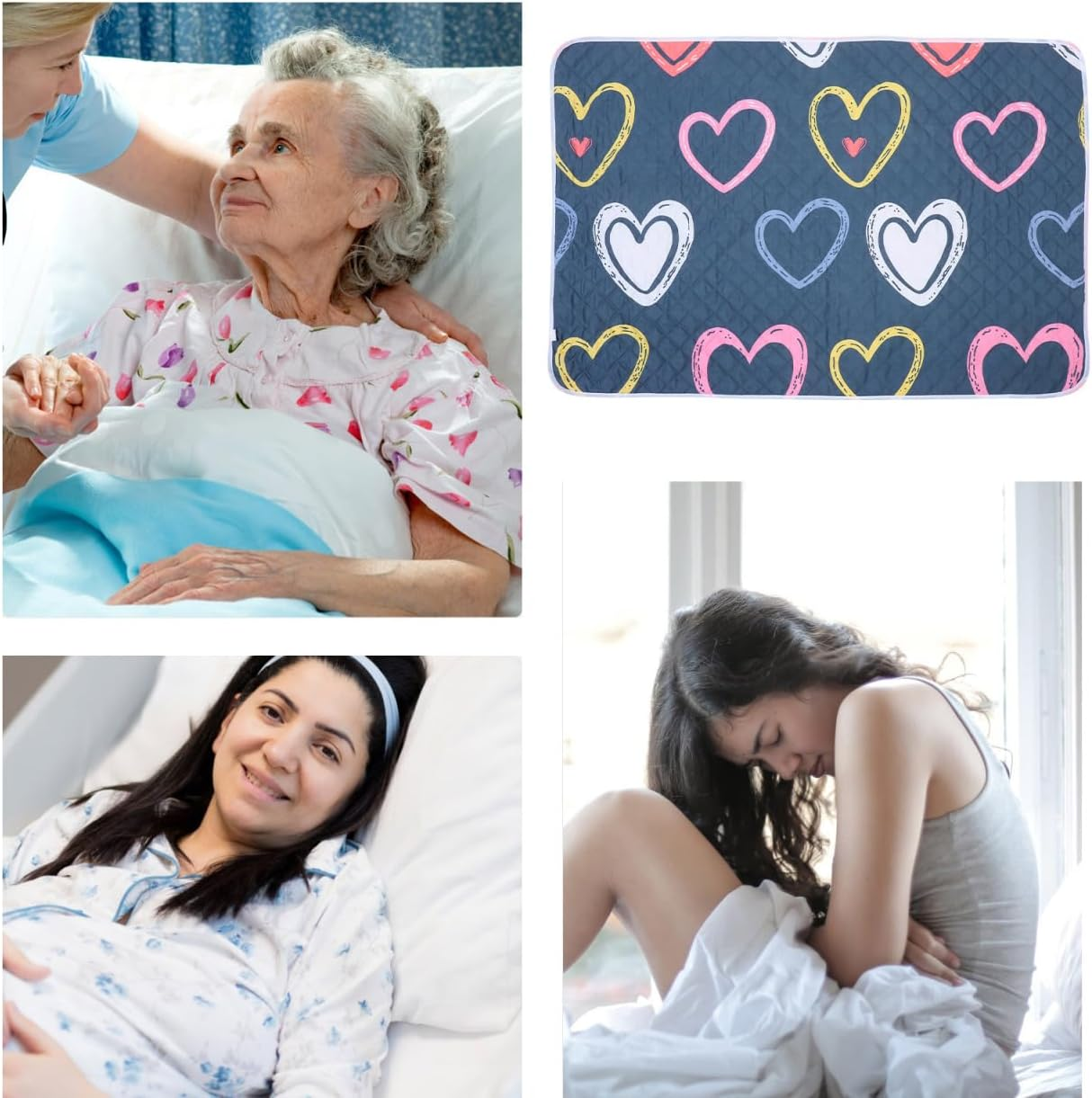 Healeved Large Reusable Bed Pad Thickened Protector for Boy Girl Adults Elderly Washable Comfortable Barrier against Bed Wetting image number 1