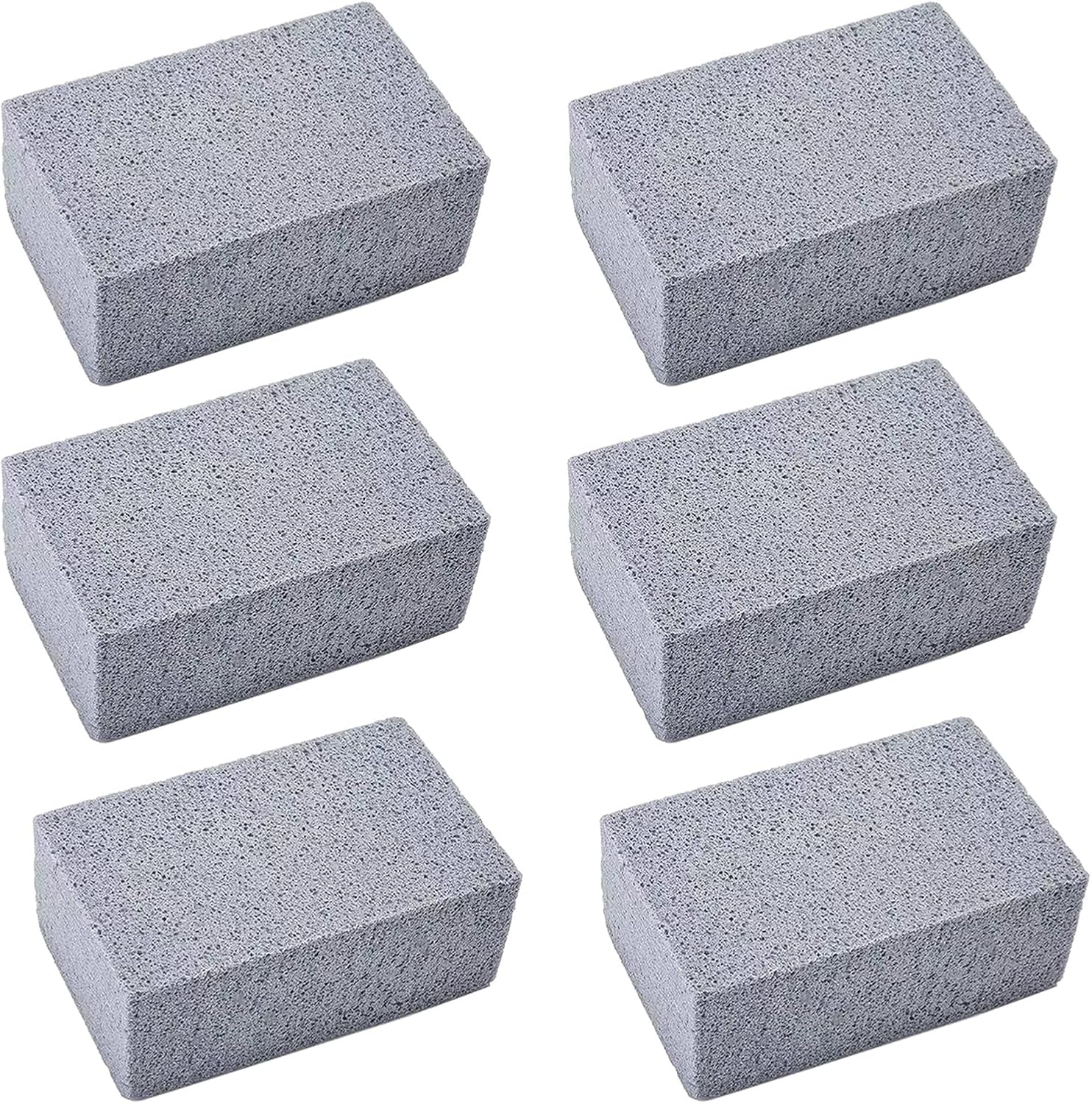 6 Pcs Grill Griddle Cleaning Brick Block, Barbecue Cleaning Stones, No Scratches Reusable Ecological Grill Cleaning Block, Pumice De-Scaling BBQ Block for Remove Grill Barbecue Nets Greases Stains (6) image number 2