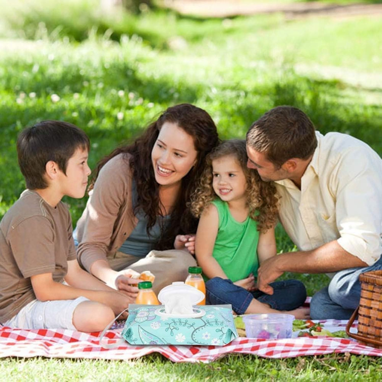 4 Pack Baby Wet Wipe Pouch，Baby Wipes Container, Wipe Dispenser, Reusable Travel Wet Wipe Pouch，Eco Friendly Wipes Carrying Case for Travel-Pouch Carries 60 Wipes. (Multicolor-B) image number 4