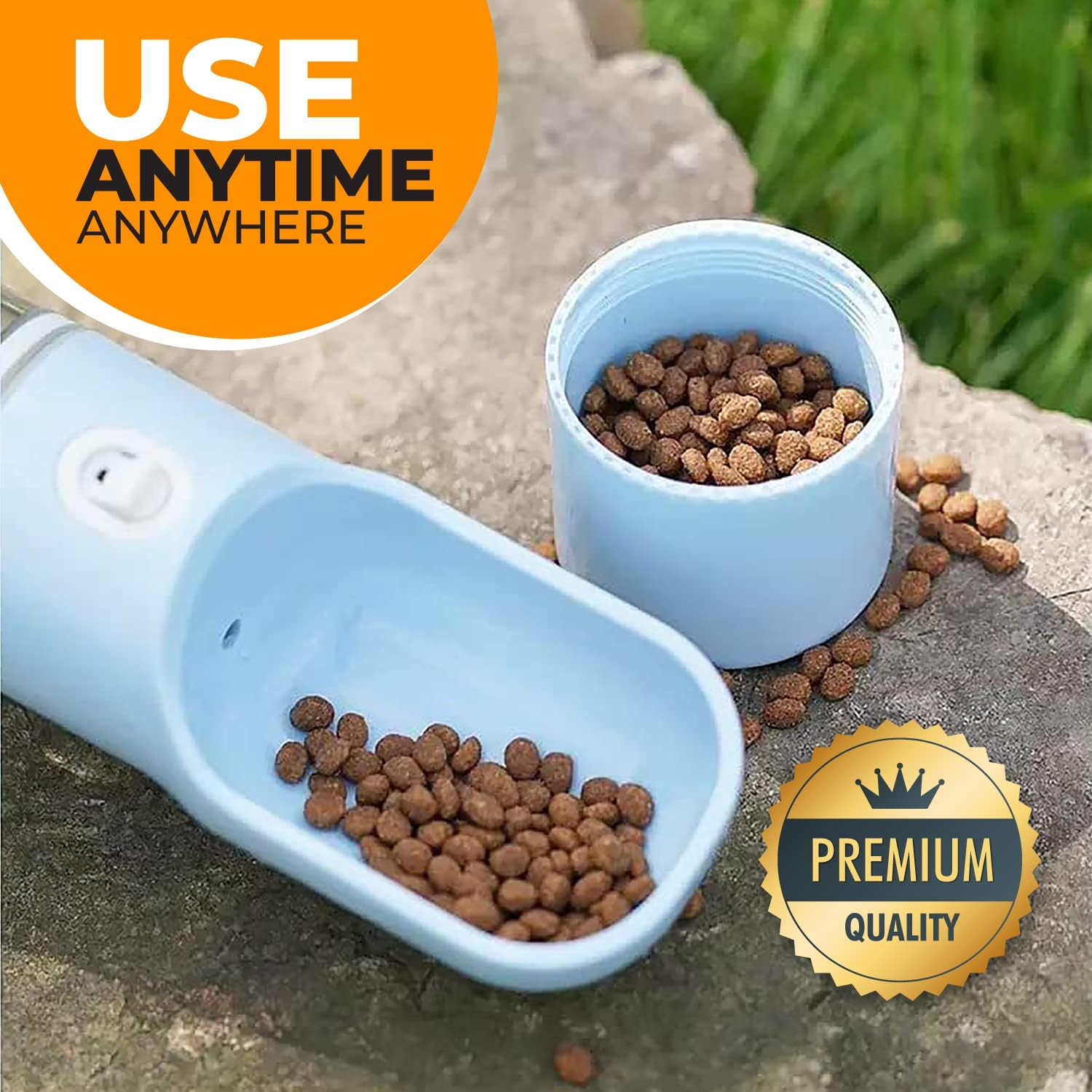 Bello Bottle Dog Water Bottle 2-In-1 Water Bottle with Leak-Proof Water and Pet Food Dispenser (Green) image number 4