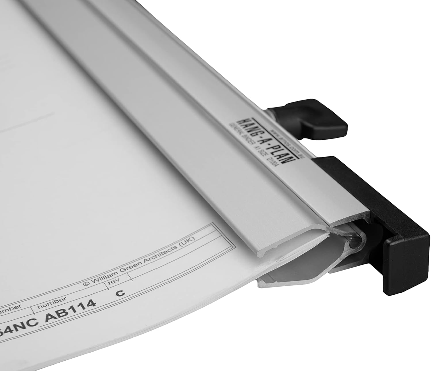 Arnos Hang-A-Plan General Plan Binder Clamp, A1 Size, Silver image number 4