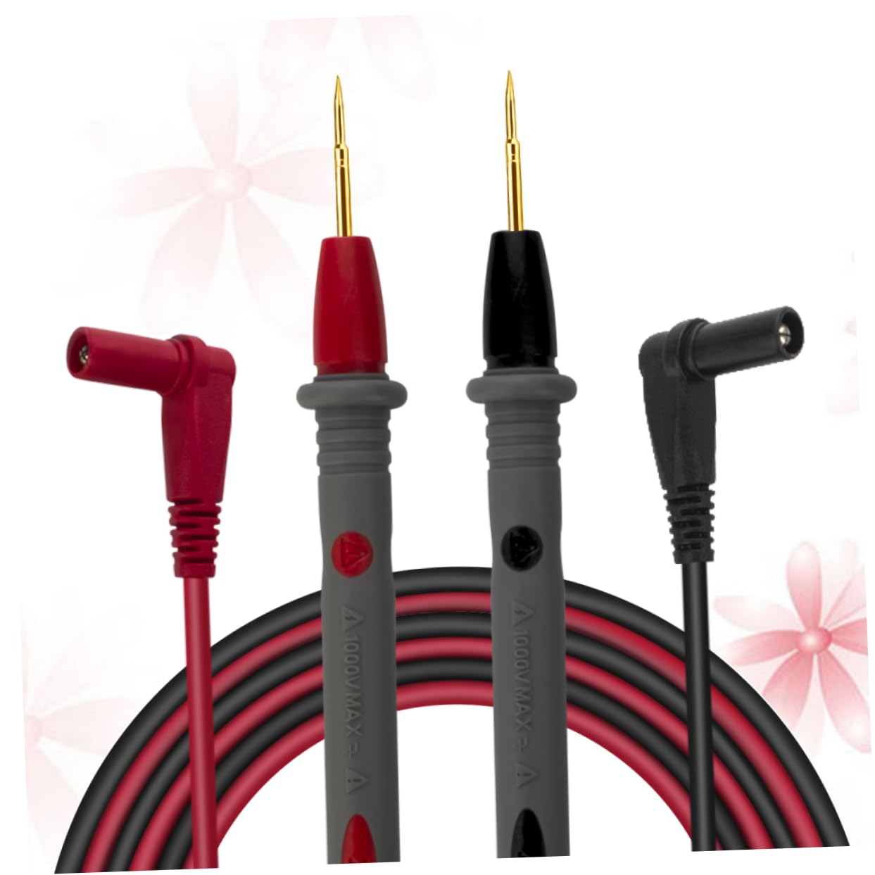 OSALADI 1000V Golden Plated Probe Test Lead High Precision Multimeter Pen Line Silicone Cable for Accurate Measurements of Ic Led and Components image number 1